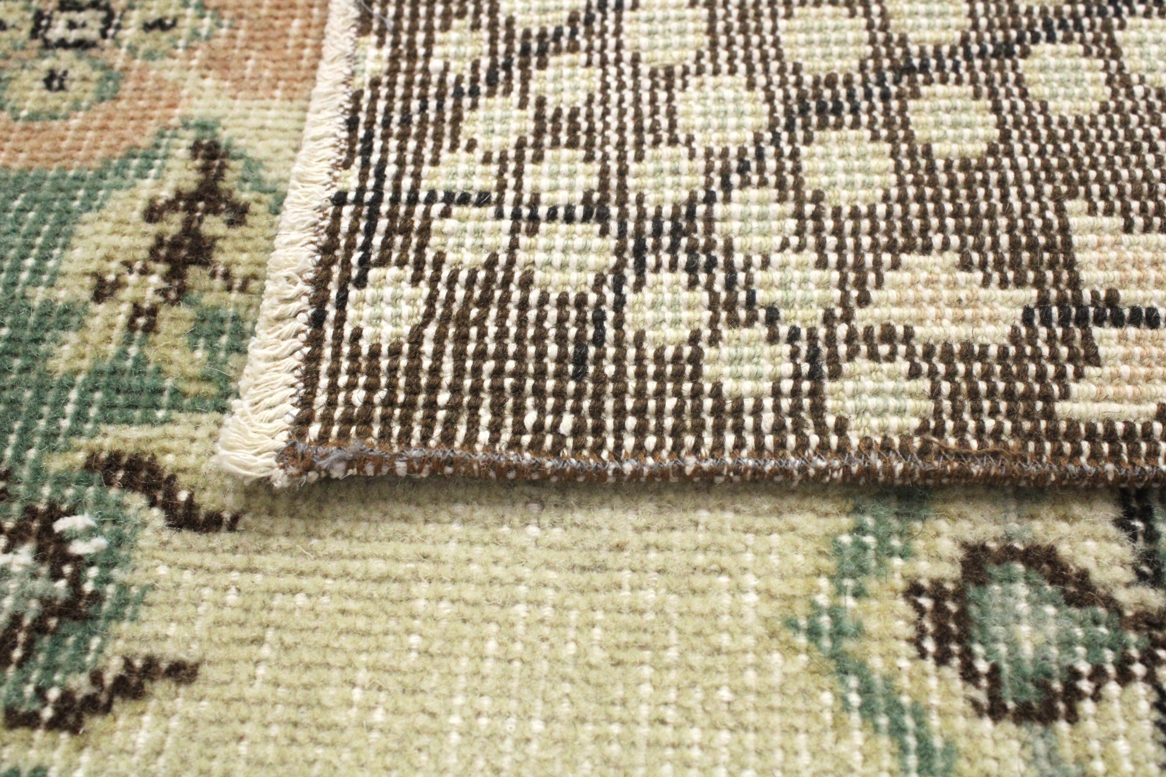 Turkish Vintage Hand-Knotted Wool Rug