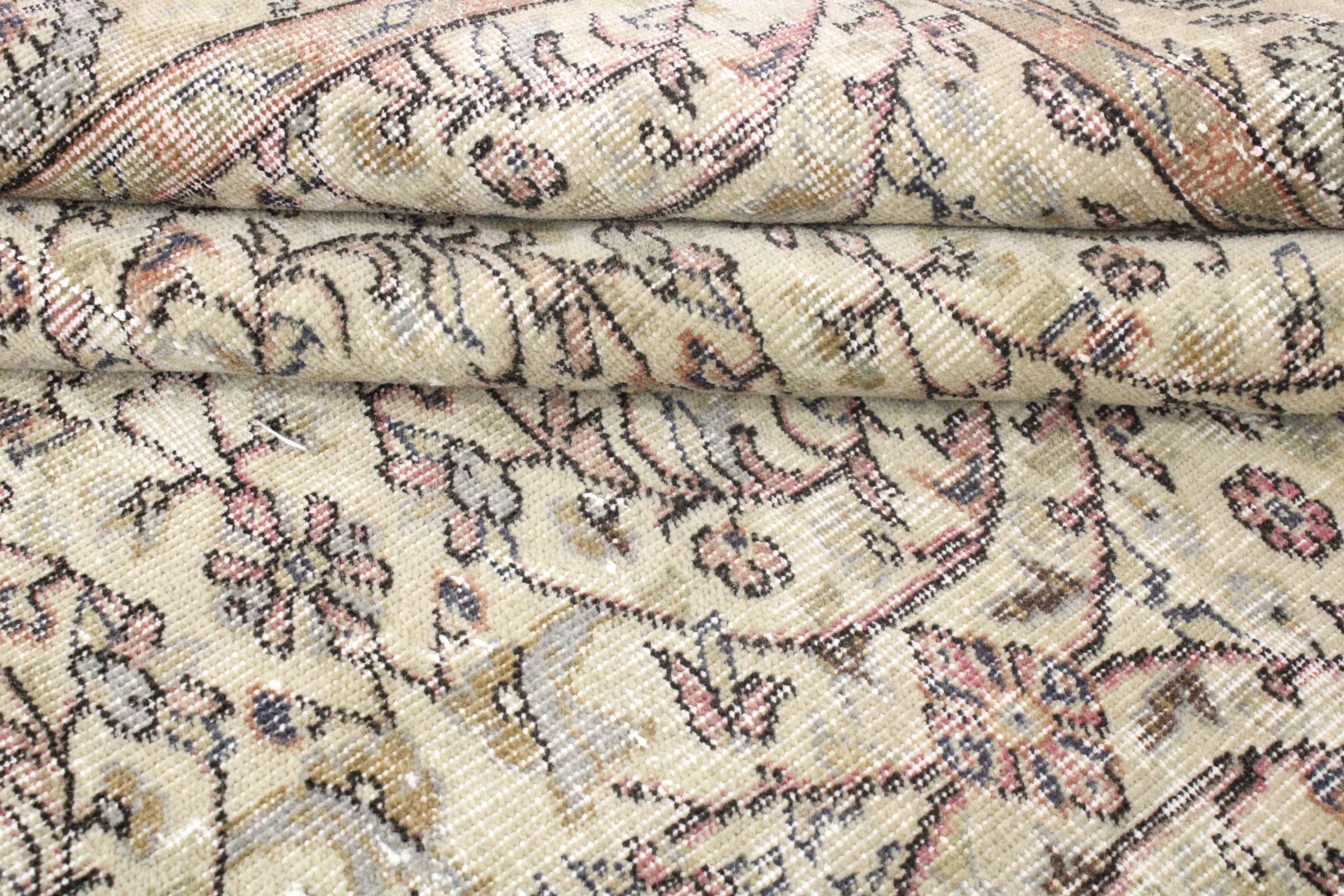 Turkish Vintage Hand-Knotted Wool Rug