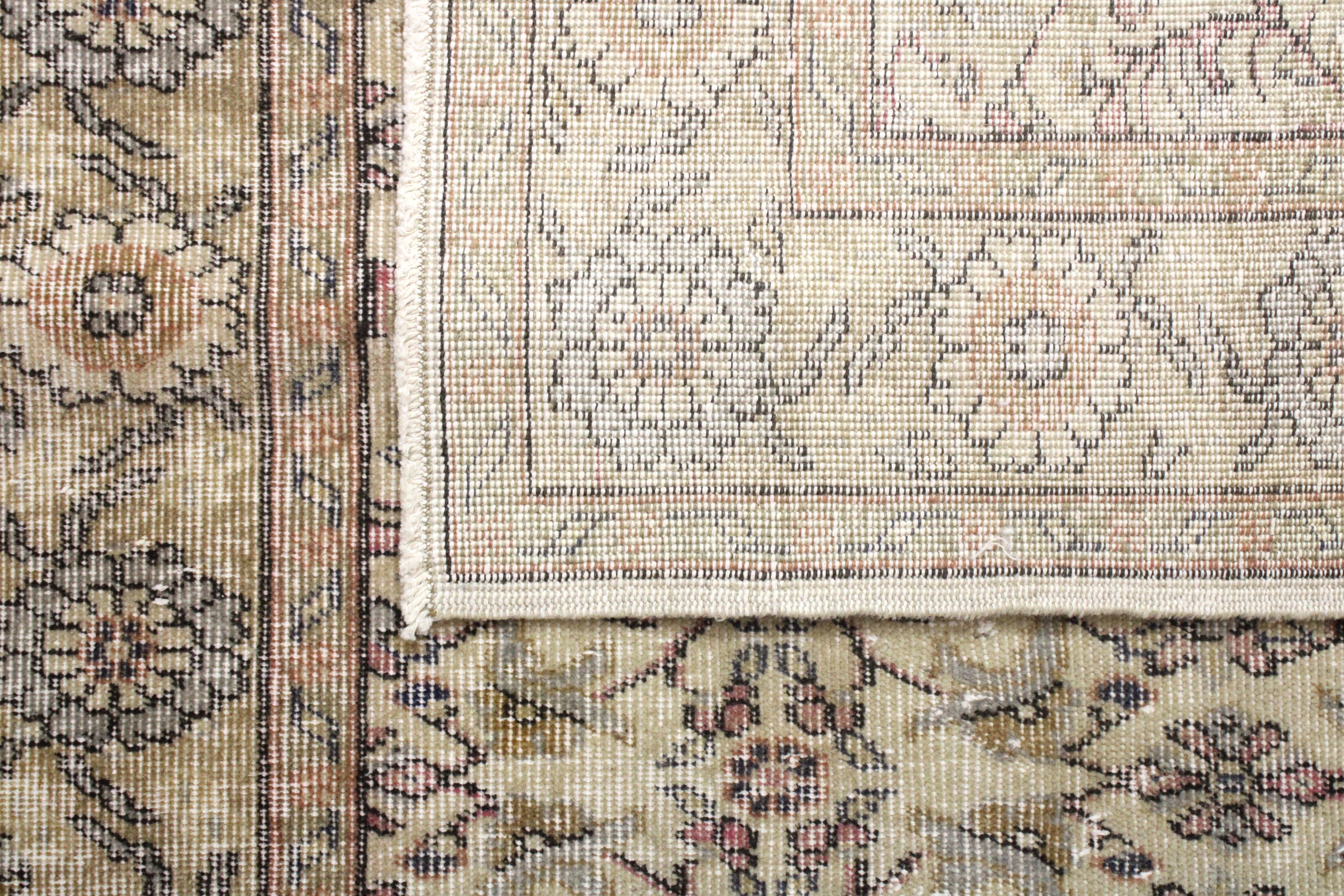 Turkish Vintage Hand-Knotted Wool Rug