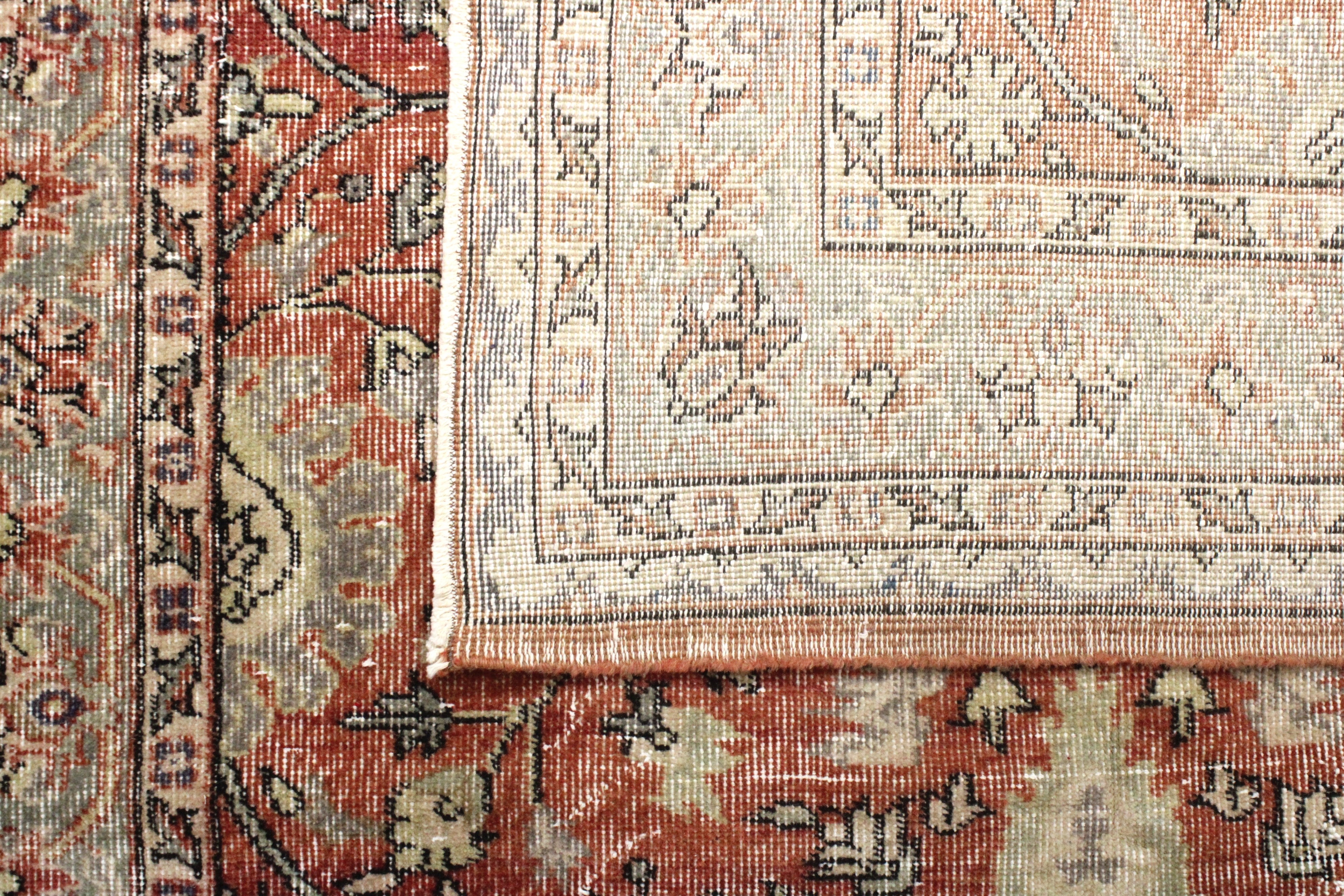 Turkish Vintage Hand-Knotted Wool Rug
