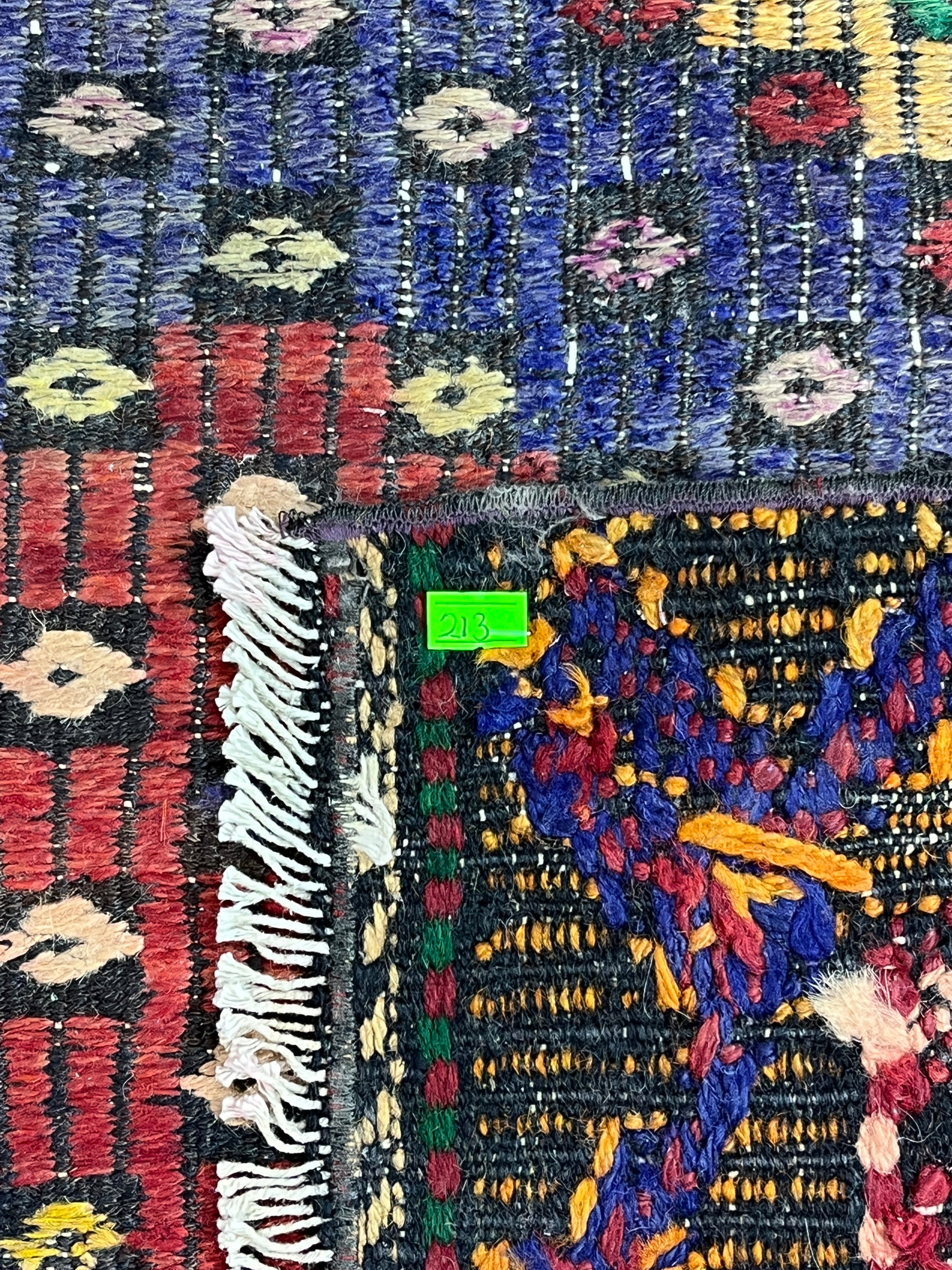 El Dokuma Anadolu Kök Boya Yün Kilim