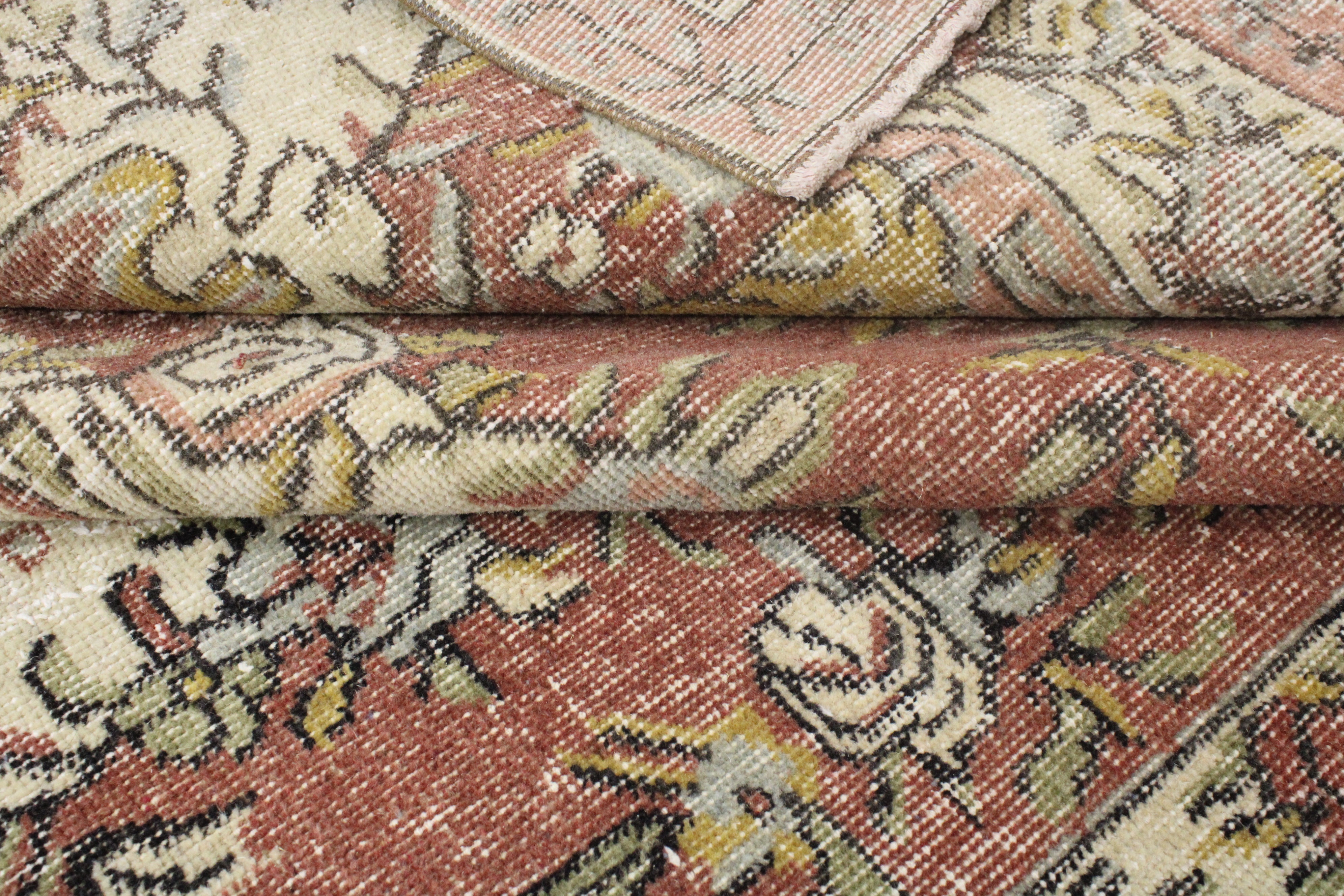 Turkish Vintage Hand-Knotted Wool Rug