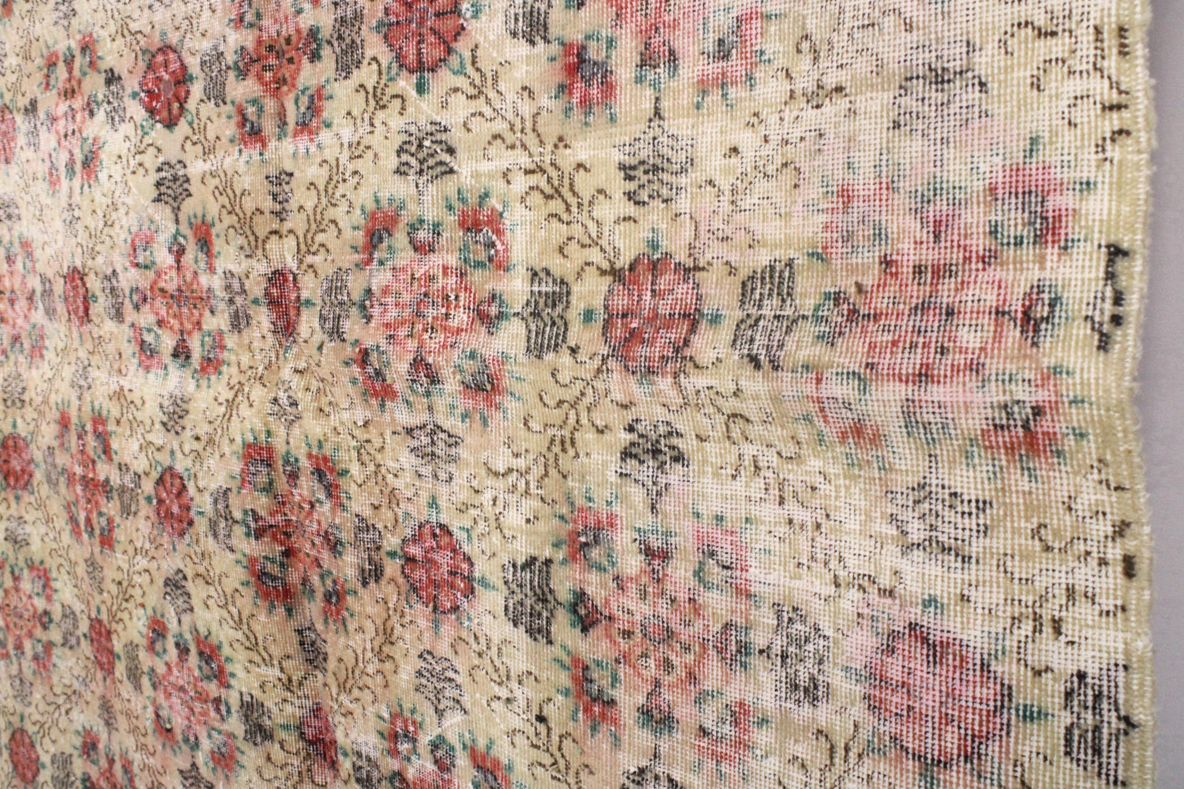 Turkish Vintage Hand-Knotted Wool Rug