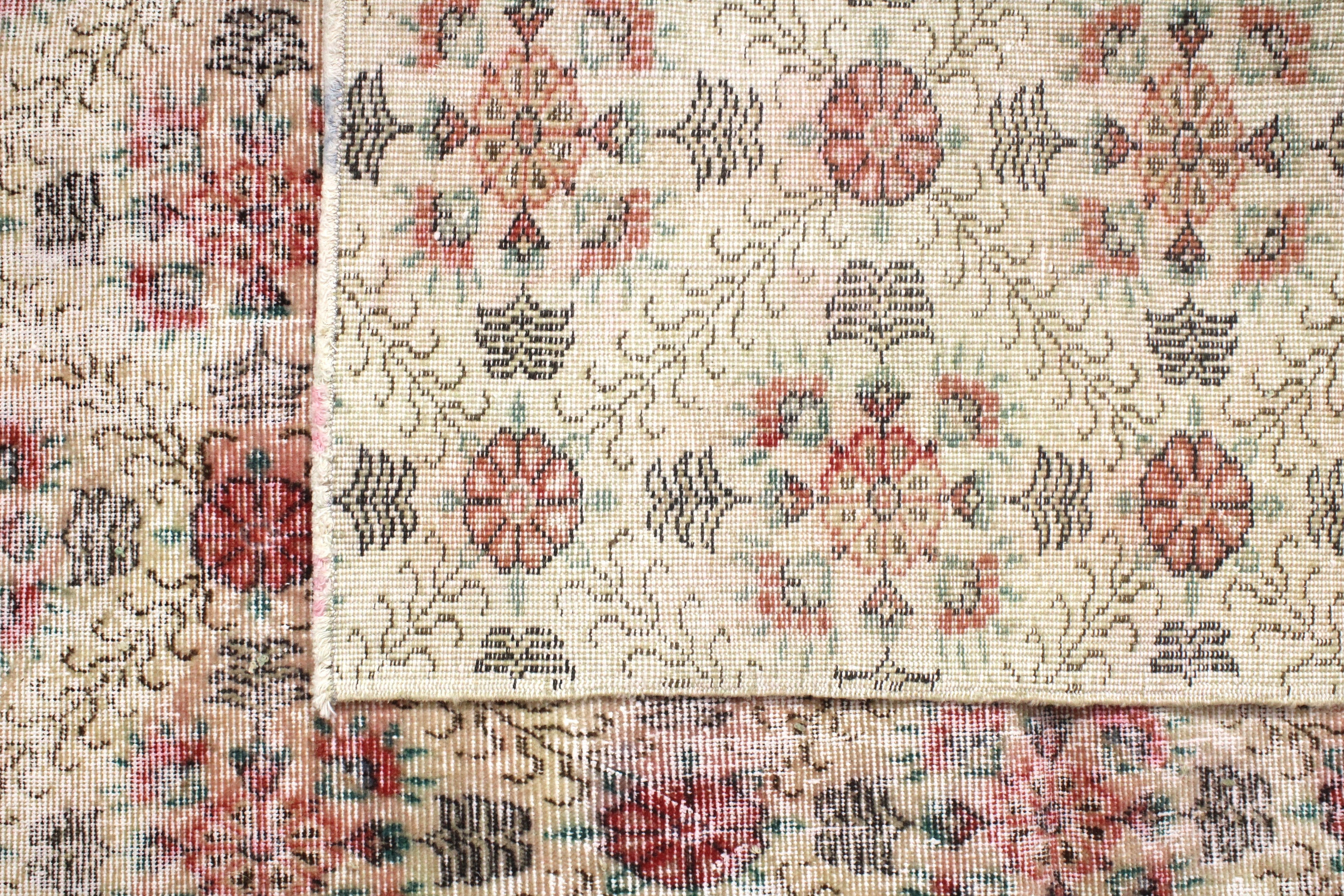 Turkish Vintage Hand-Knotted Wool Rug