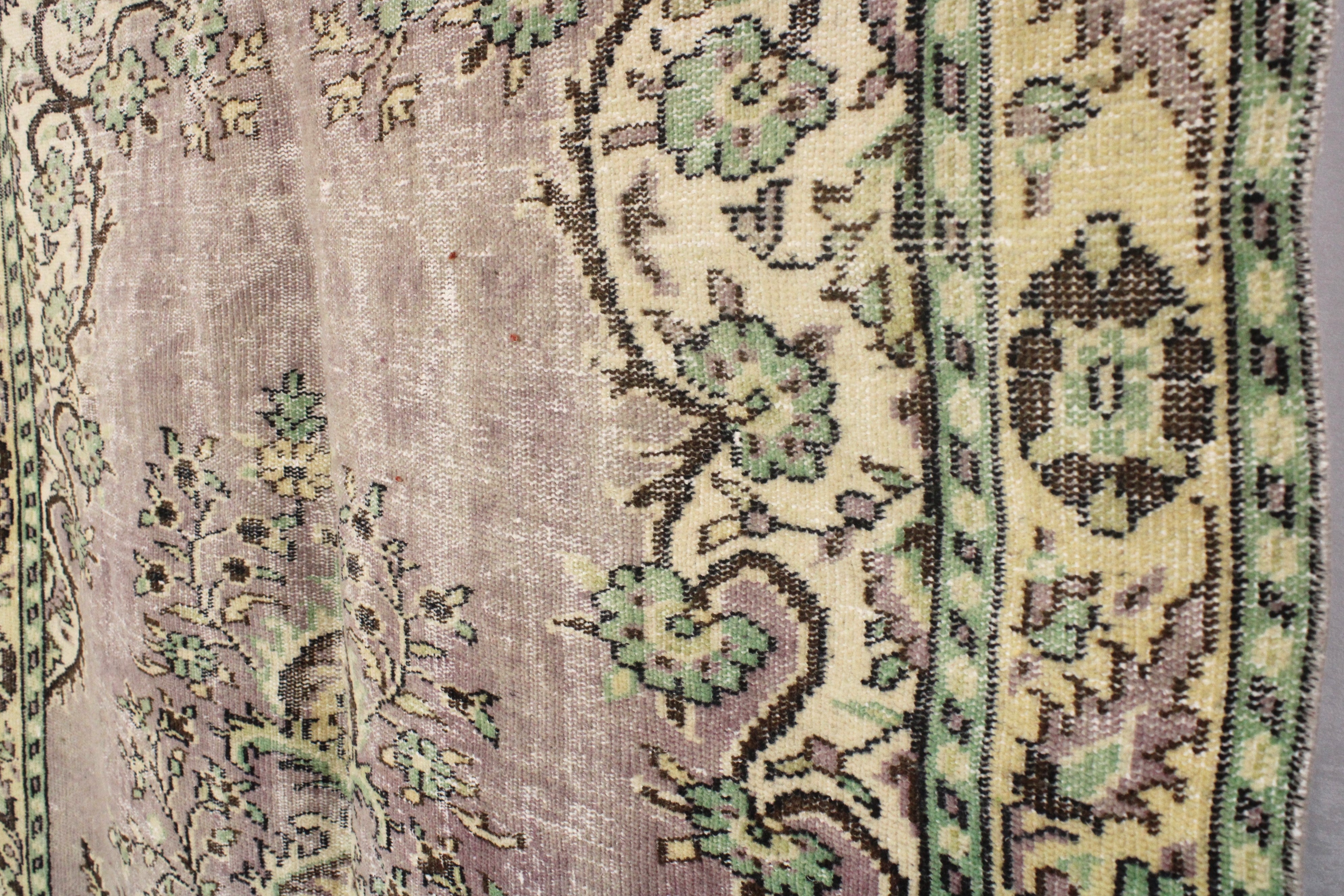 Turkish Vintage Hand-Knotted Wool Rug