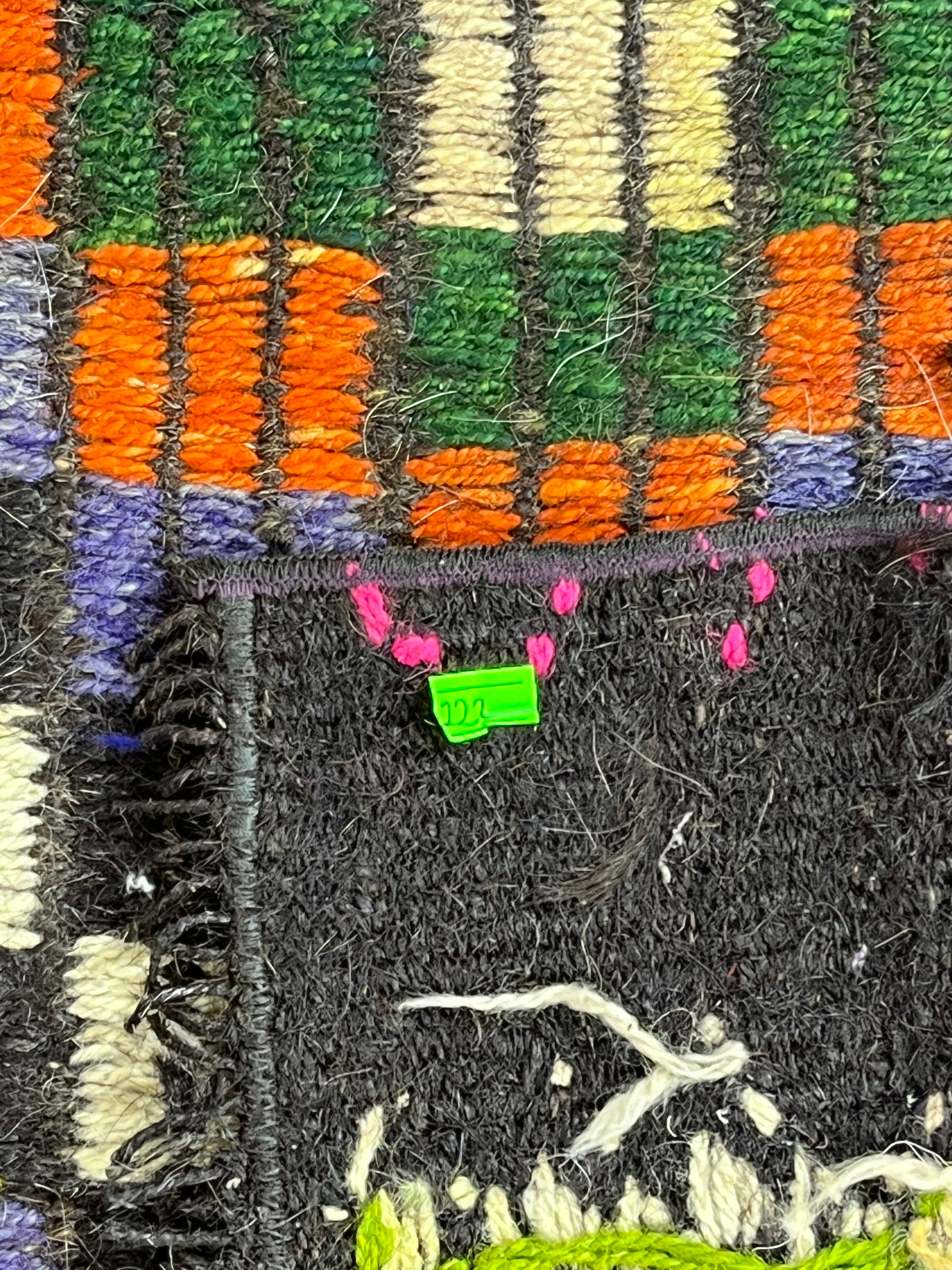 El Dokuma Anadolu Kök Boya Yün Kilim