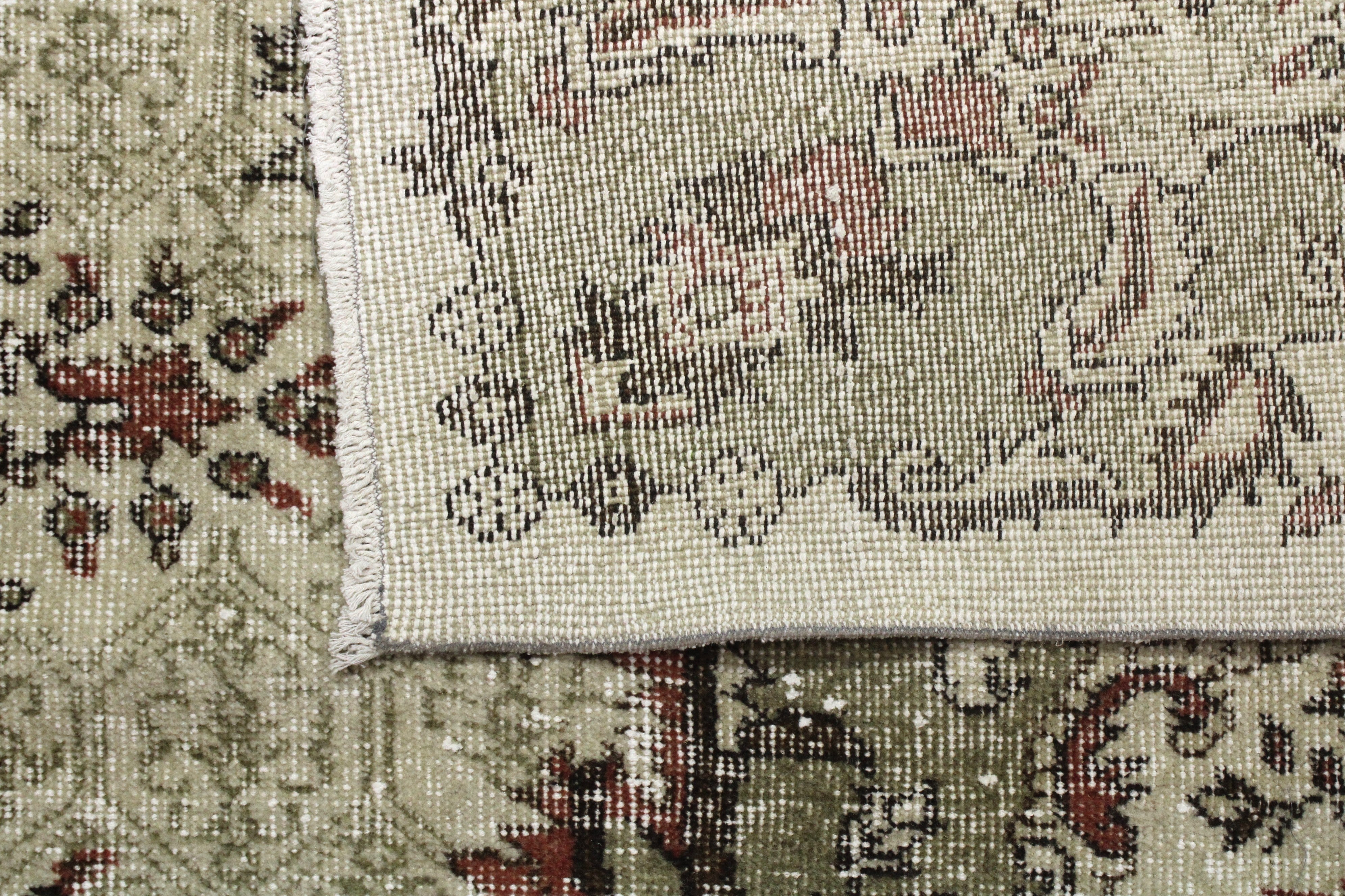 Turkish Vintage Hand-Knotted Wool Rug
