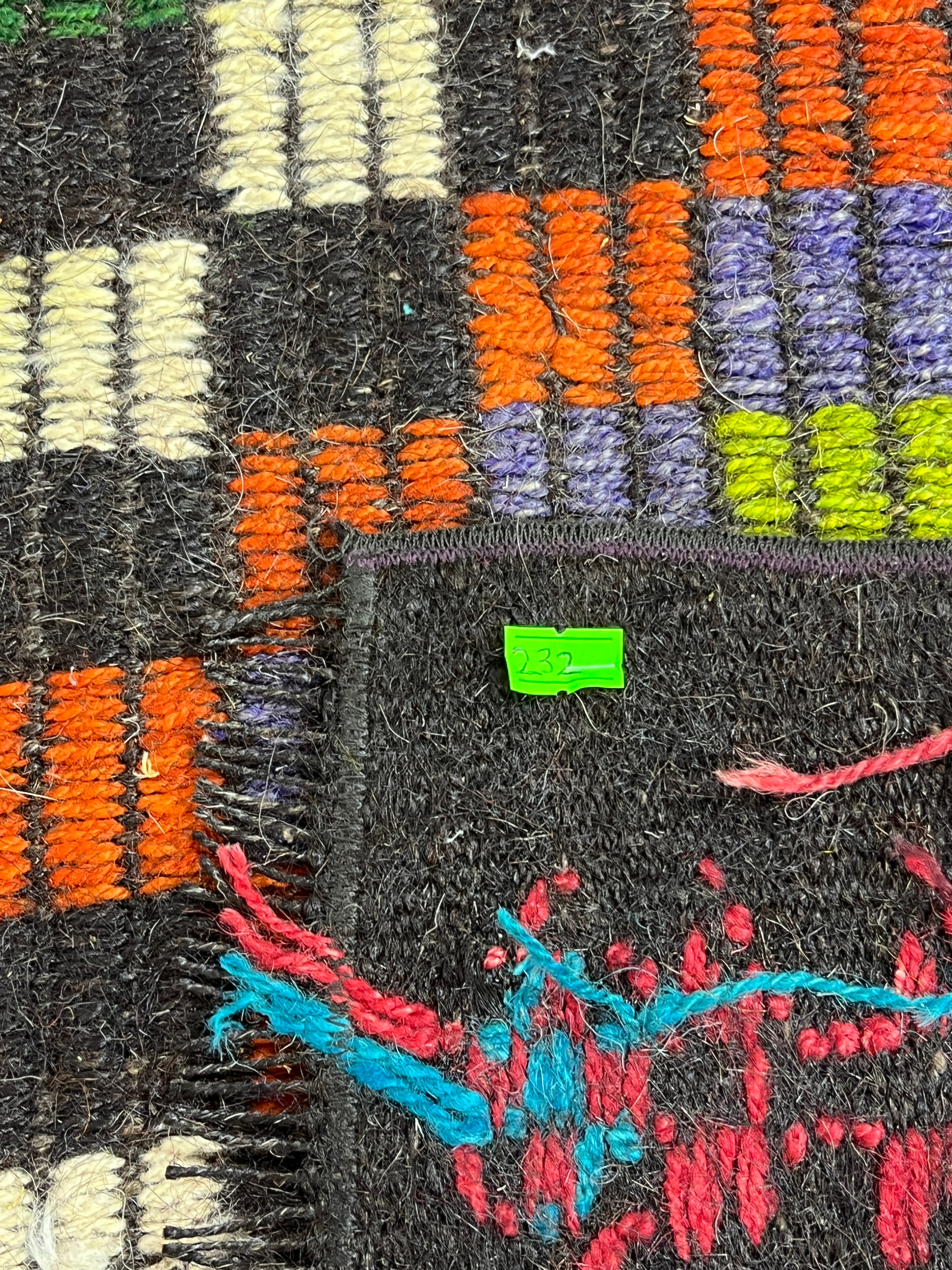 El Dokuma Anadolu Kök Boya Yün Kilim