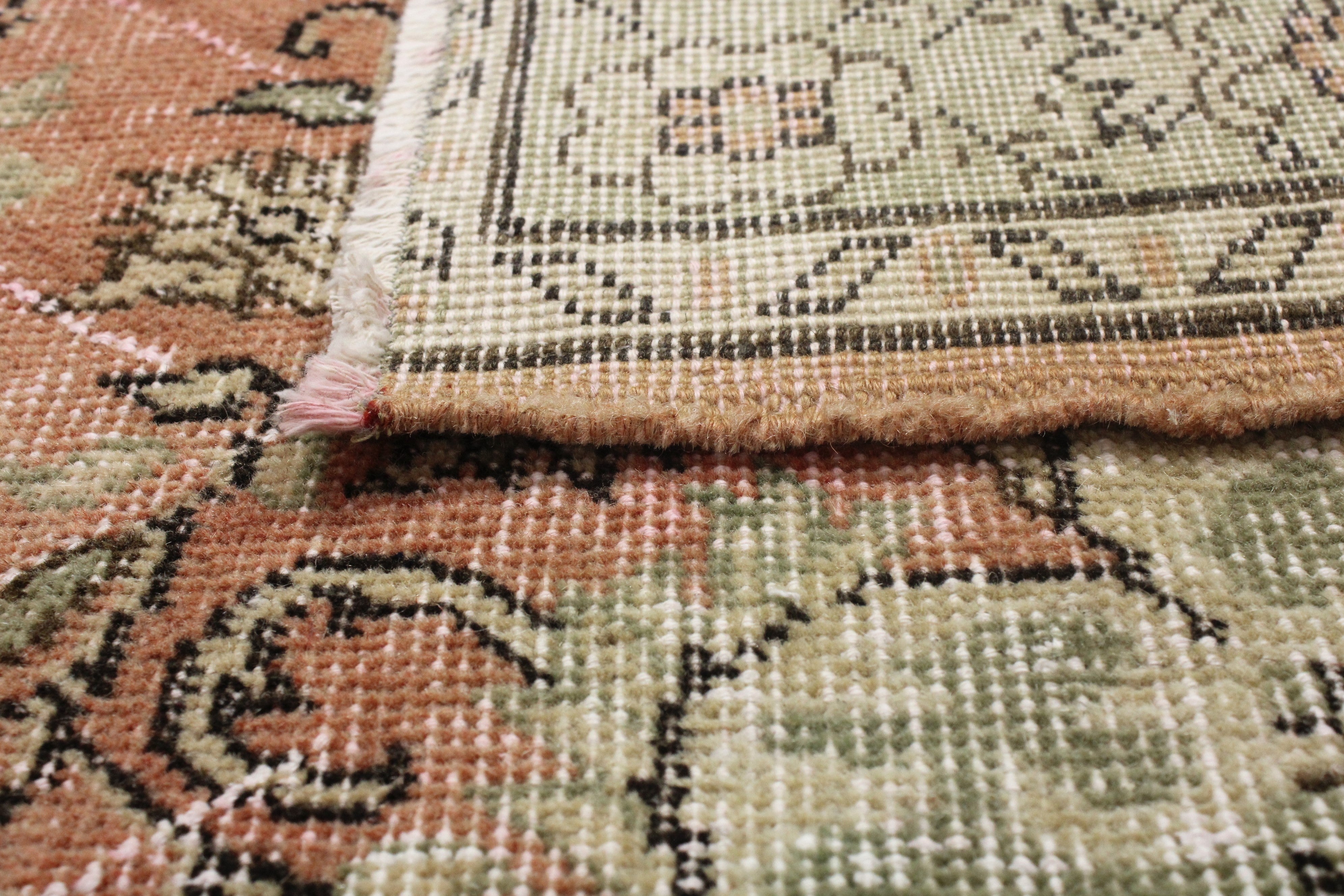 Turkish Vintage Hand-Knotted Wool Rug