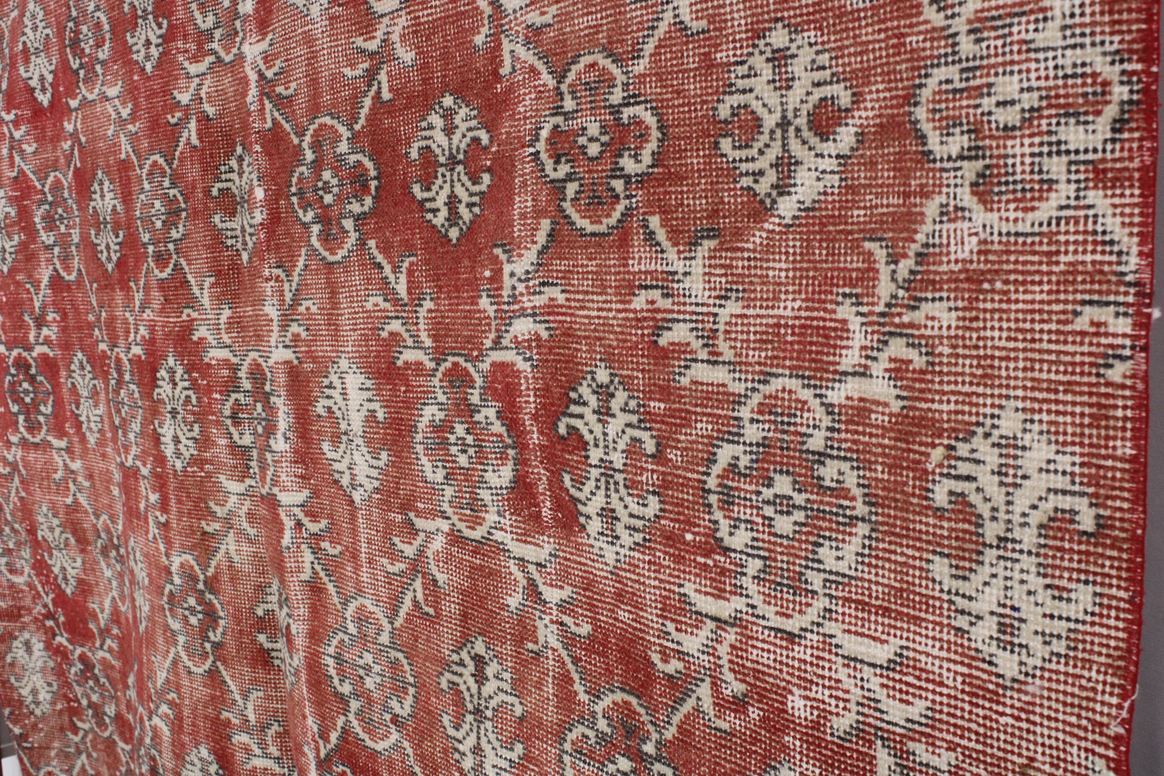Turkish Vintage Hand-Knotted Wool Rug