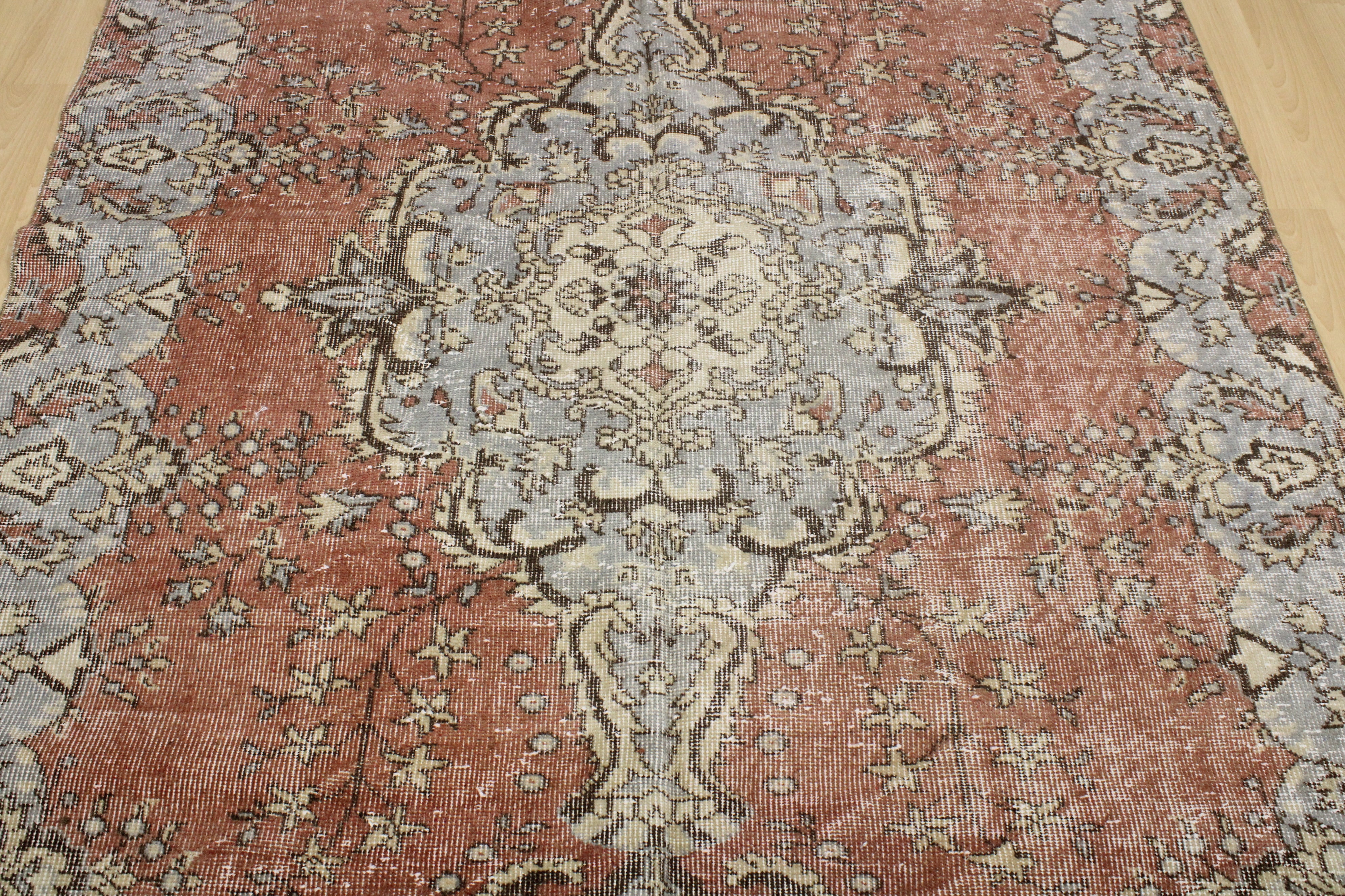 El Dokuma Anadolu Kök Boya Yün Halı