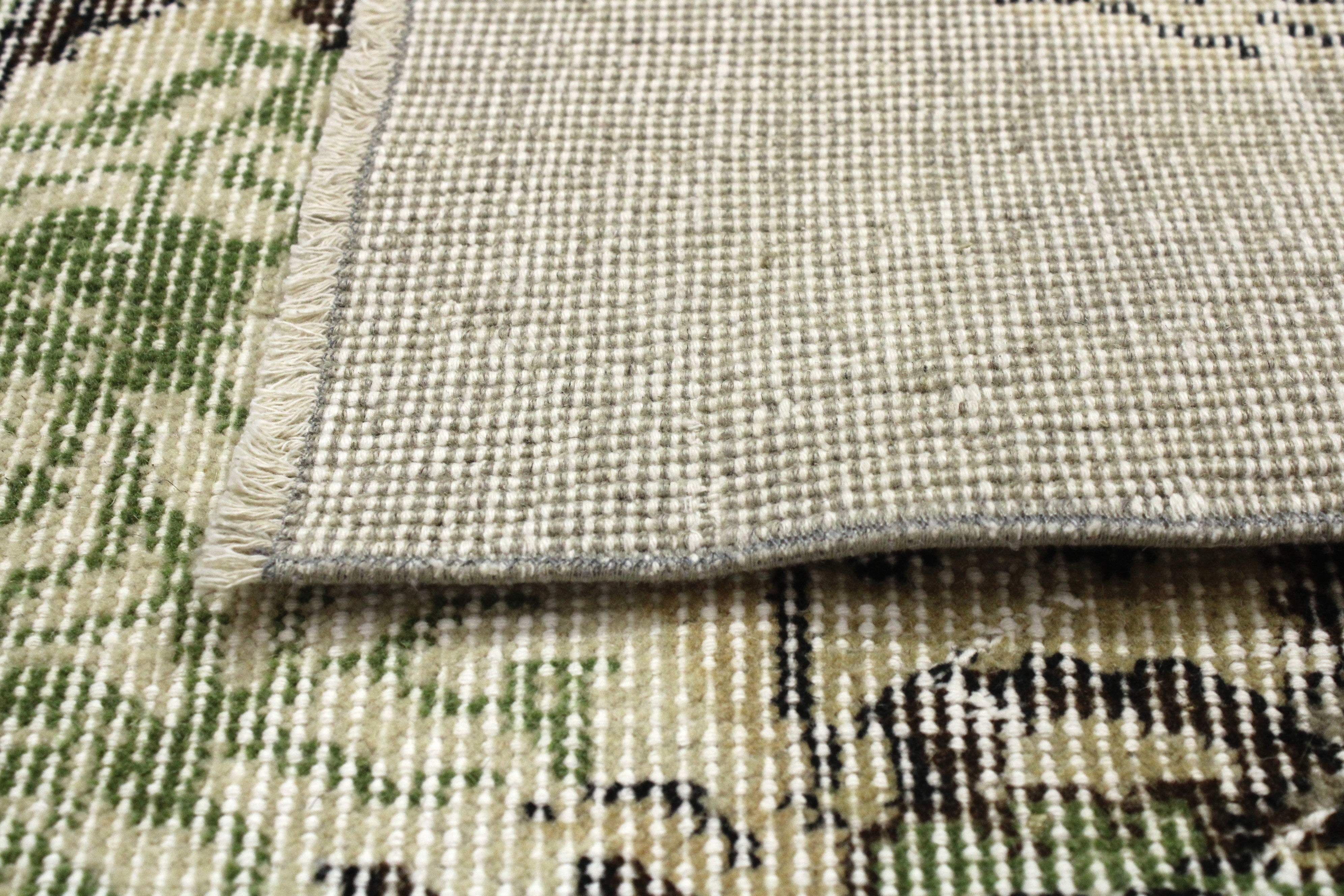 El Dokuma Anadolu Kök Boya Yün Halı