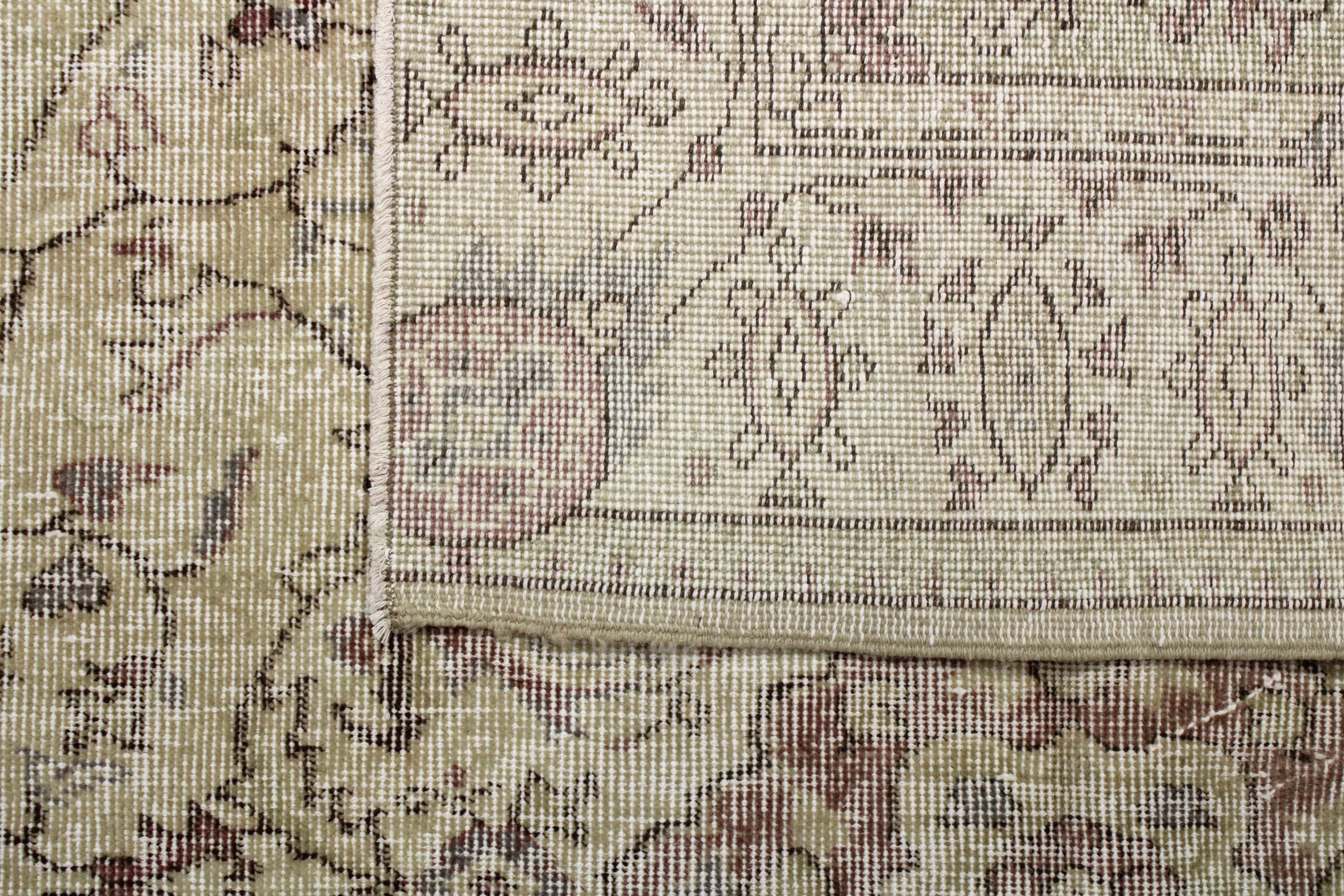 Turkish Vintage Hand-Knotted Wool Rug
