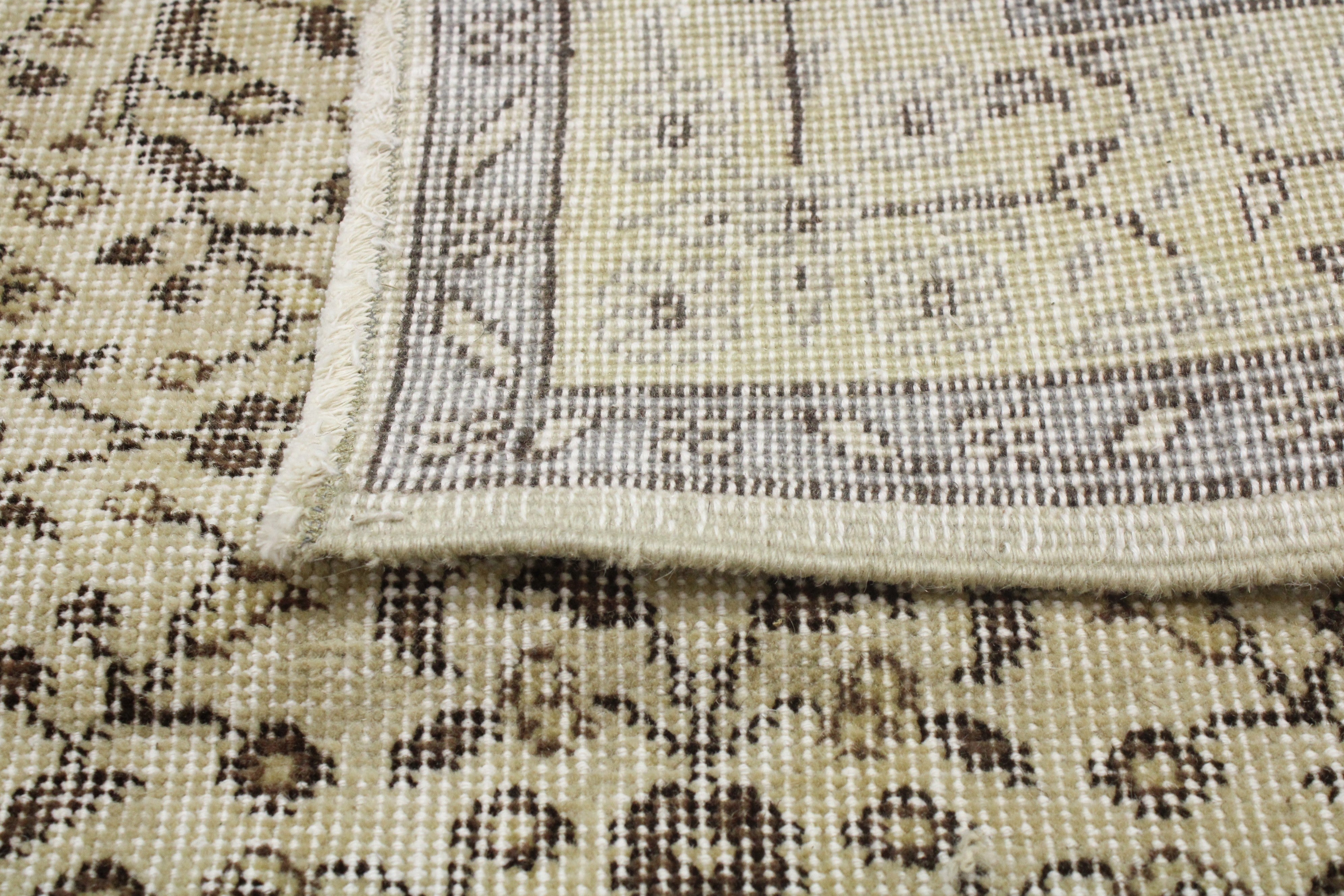 Turkish Vintage Hand-Knotted Wool Rug