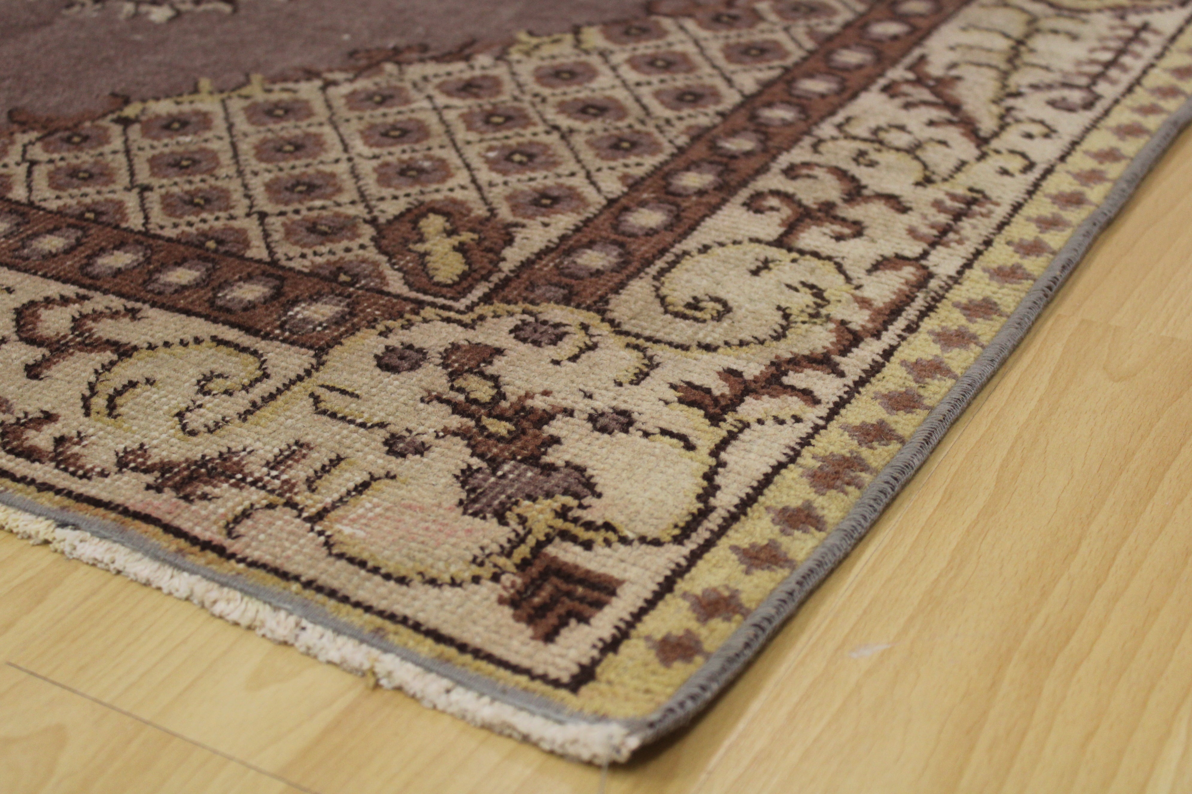 Turkish Vintage Hand-Knotted Wool Rug