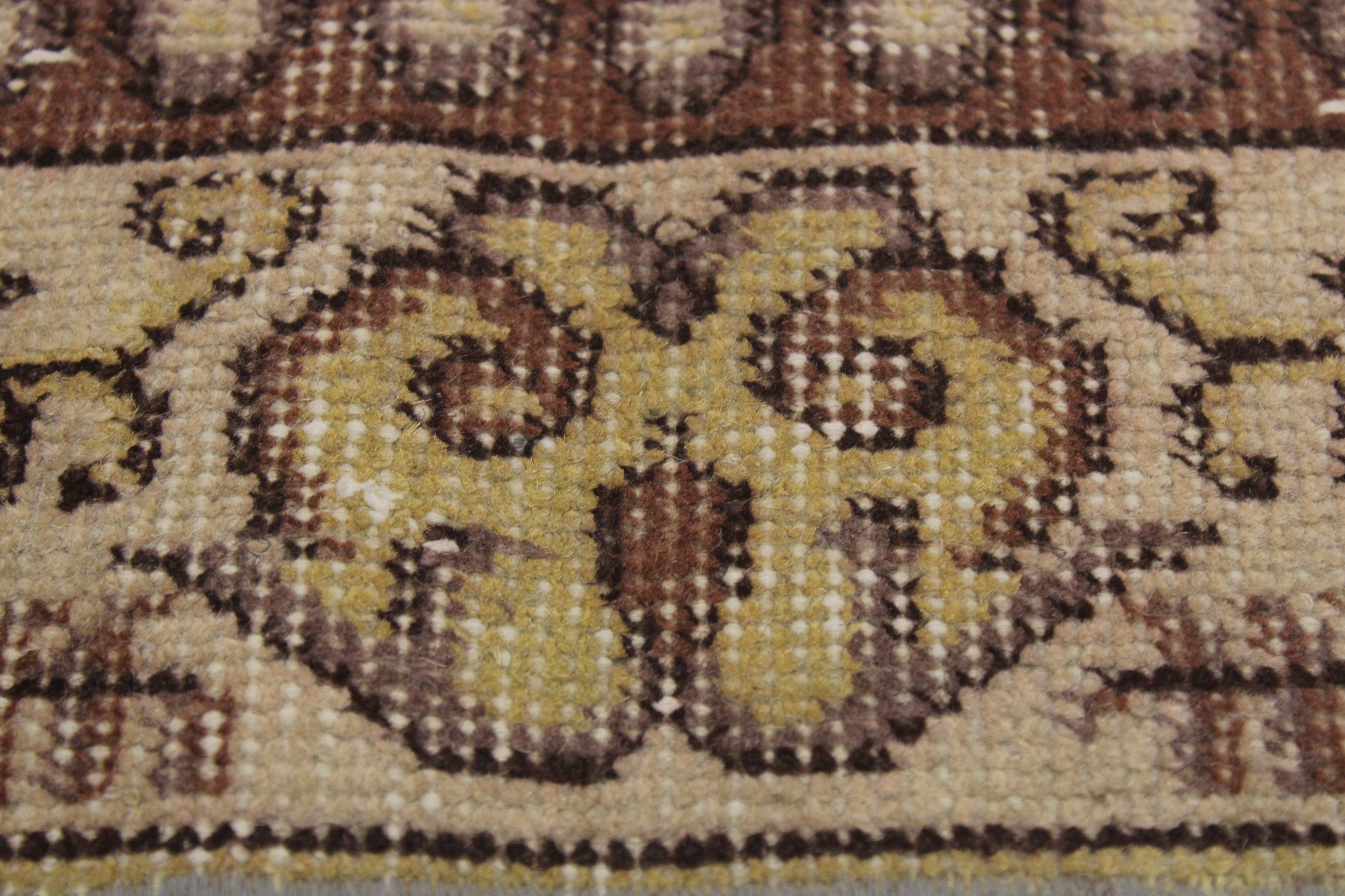 Turkish Vintage Hand-Knotted Wool Rug