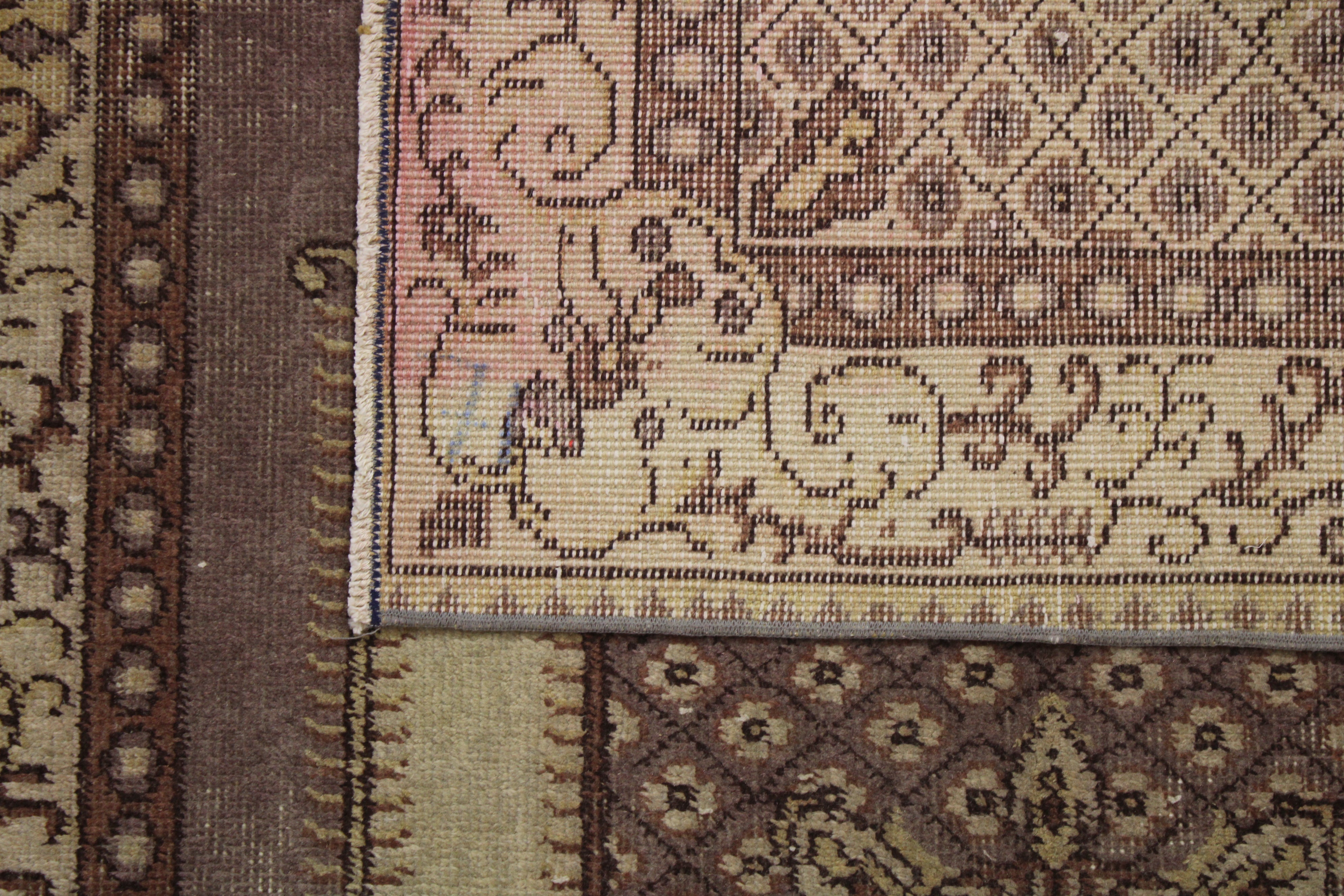 Turkish Vintage Hand-Knotted Wool Rug