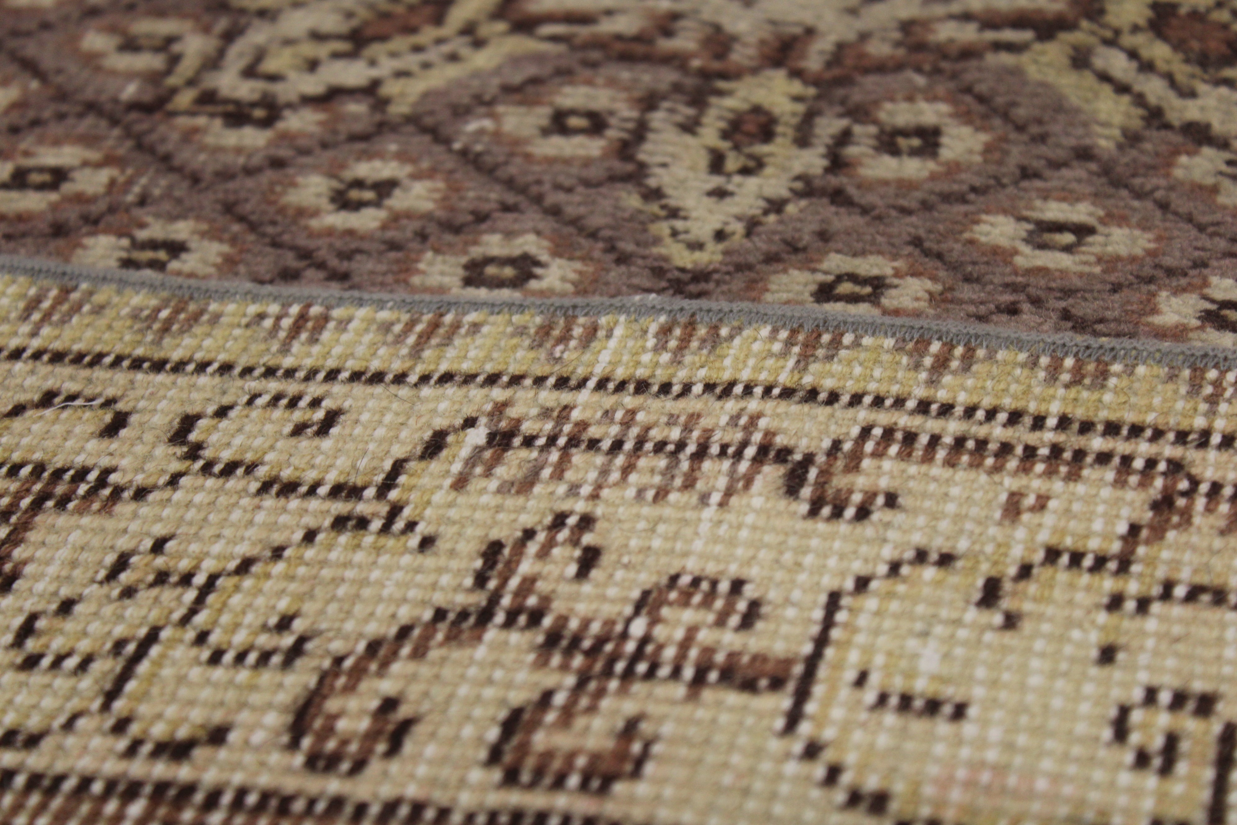 Turkish Vintage Hand-Knotted Wool Rug