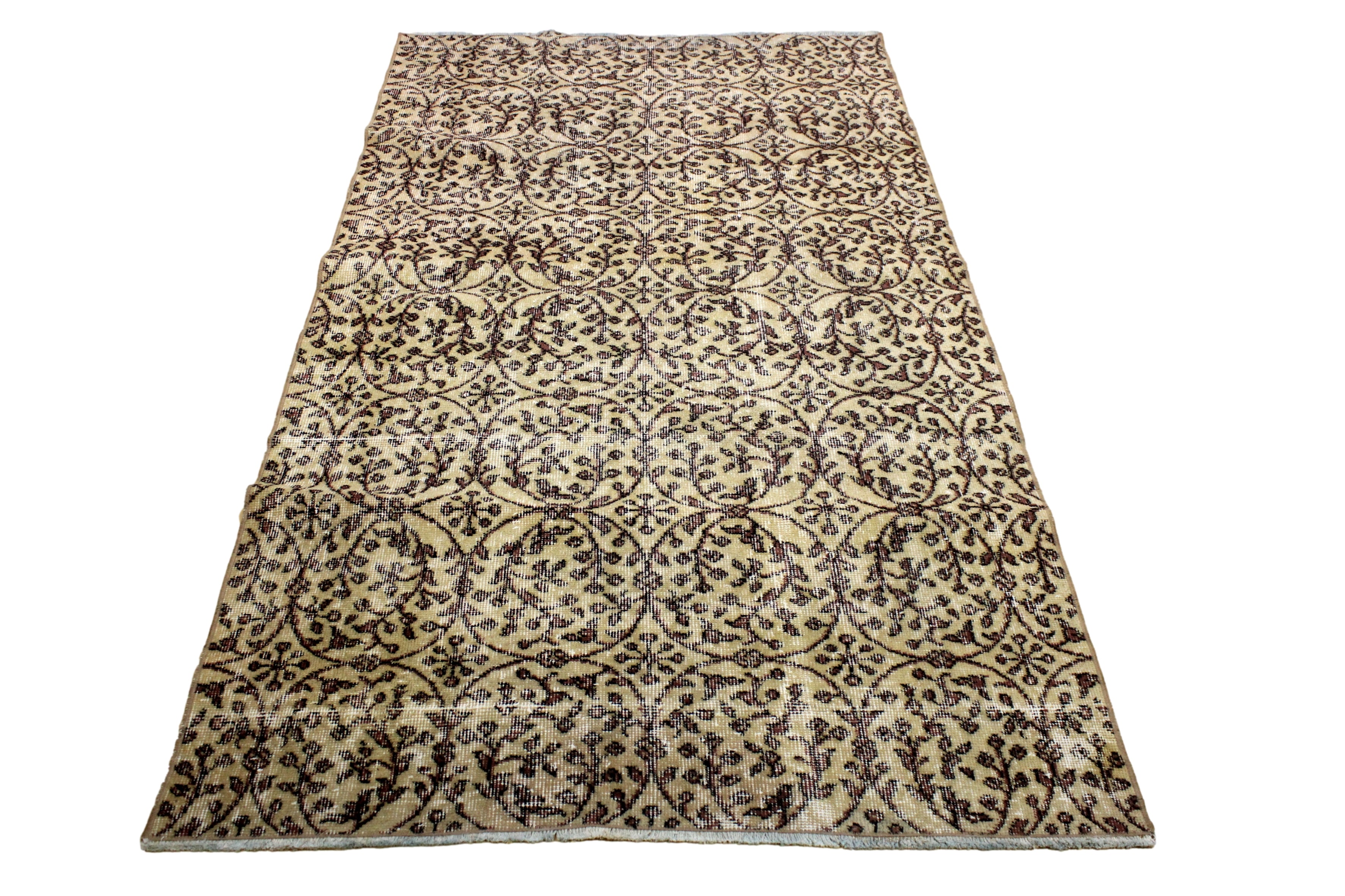 Turkish Vintage Hand-Knotted Wool Rug
