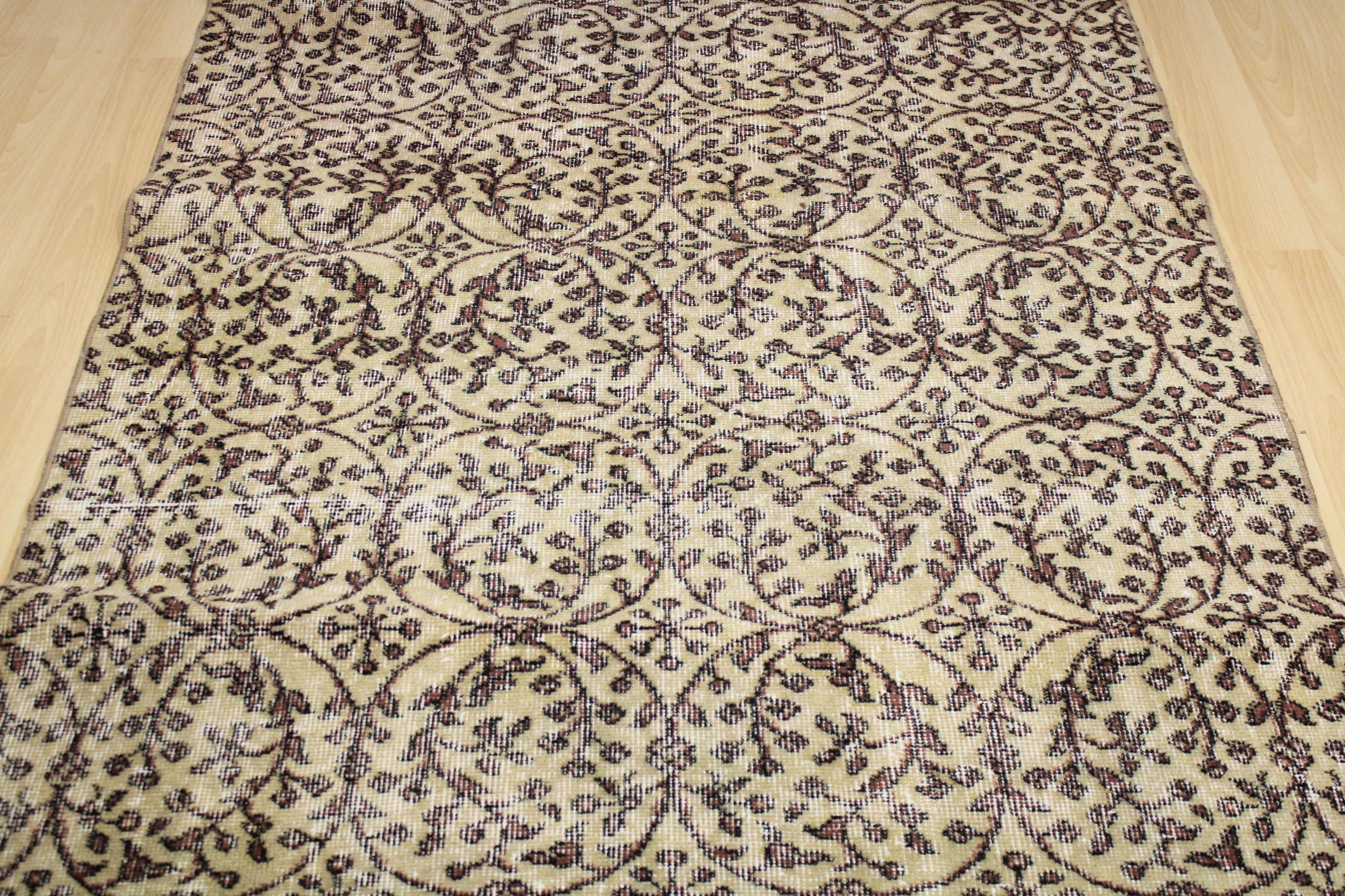 El Dokuma Anadolu Kök Boya Yün Halı