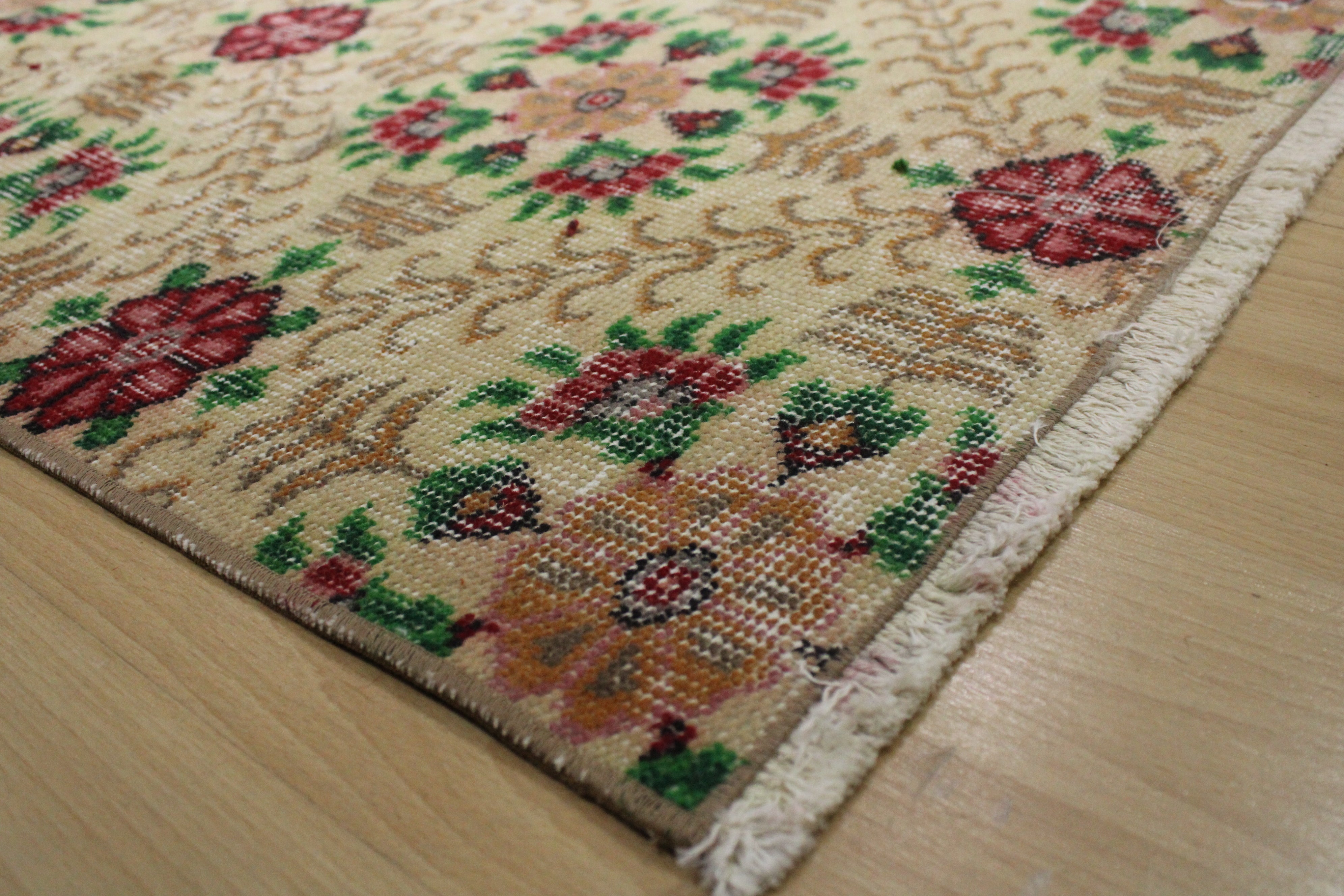 El Dokuma Anadolu Kök Boya Yün Halı