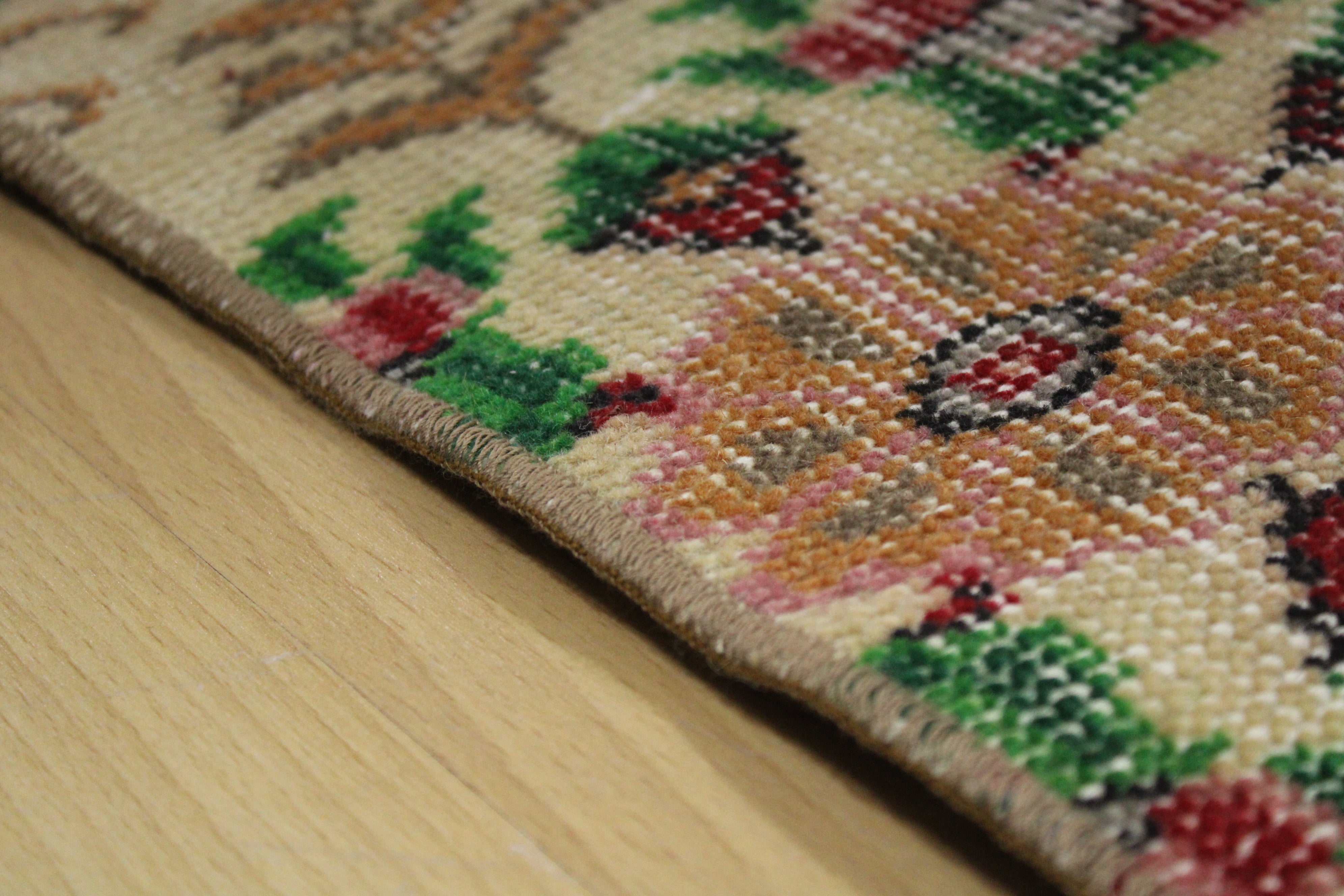 El Dokuma Anadolu Kök Boya Yün Halı