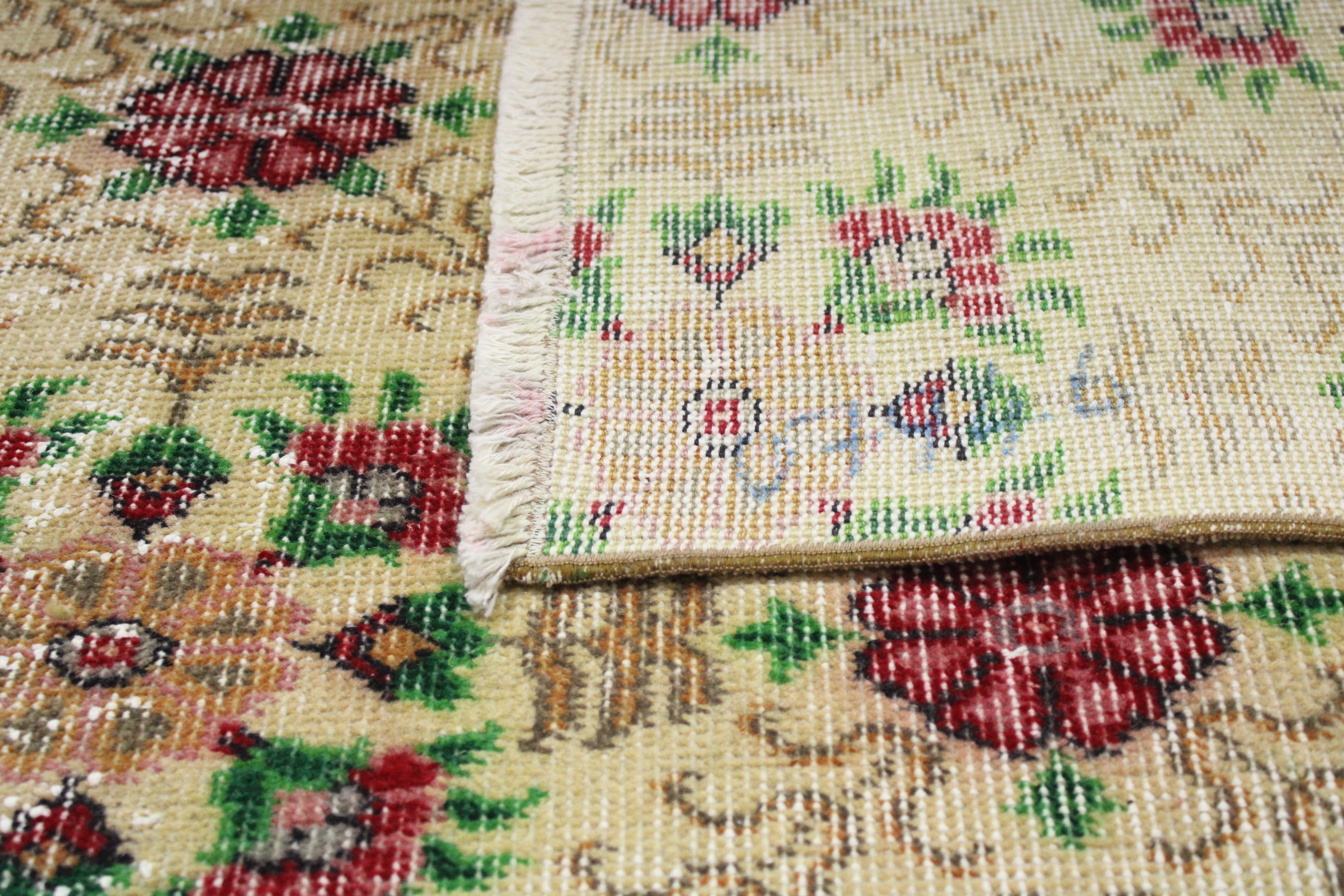 El Dokuma Anadolu Kök Boya Yün Halı