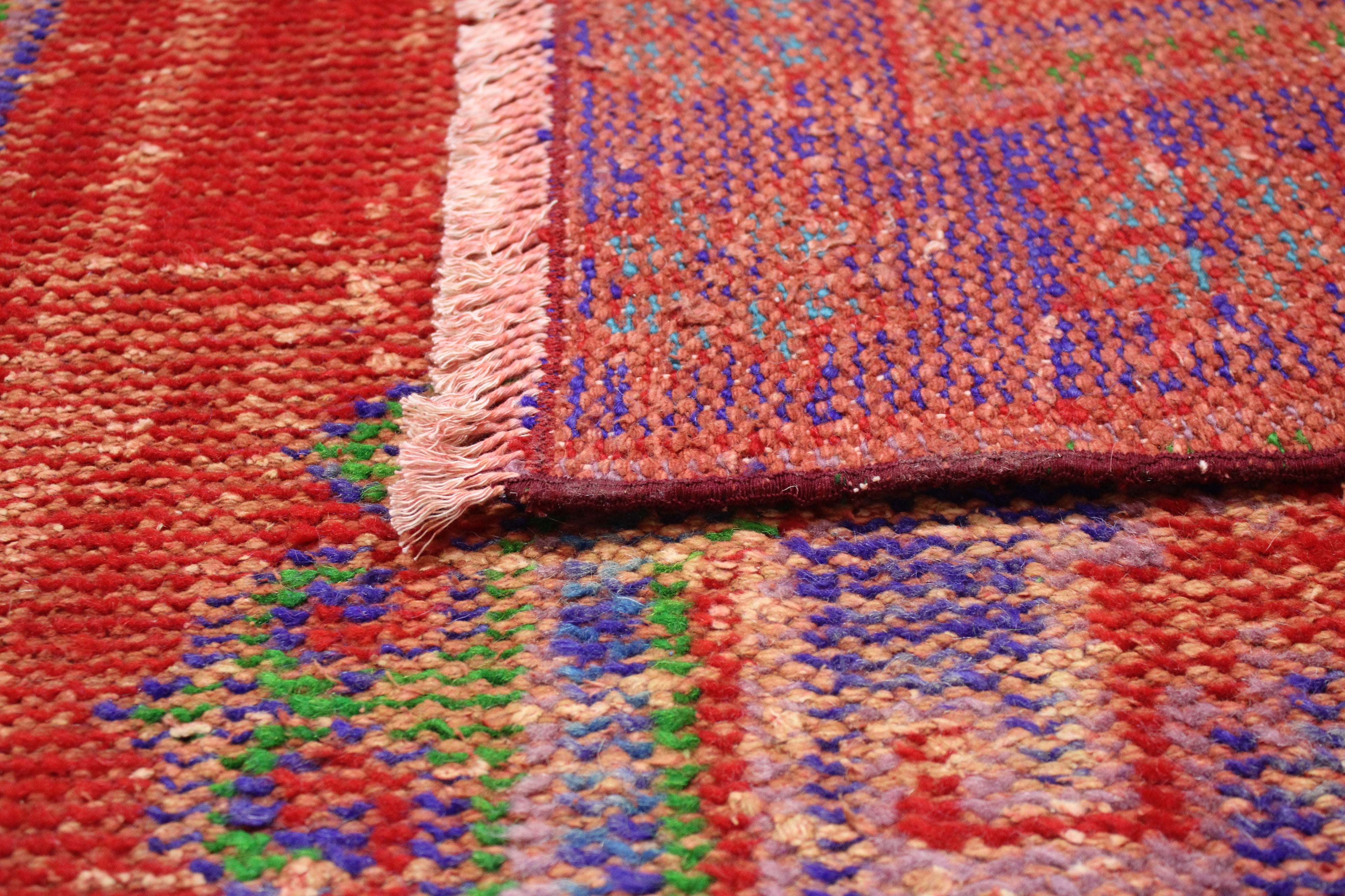 Turkish Vintage Hand-Knotted Wool Rug