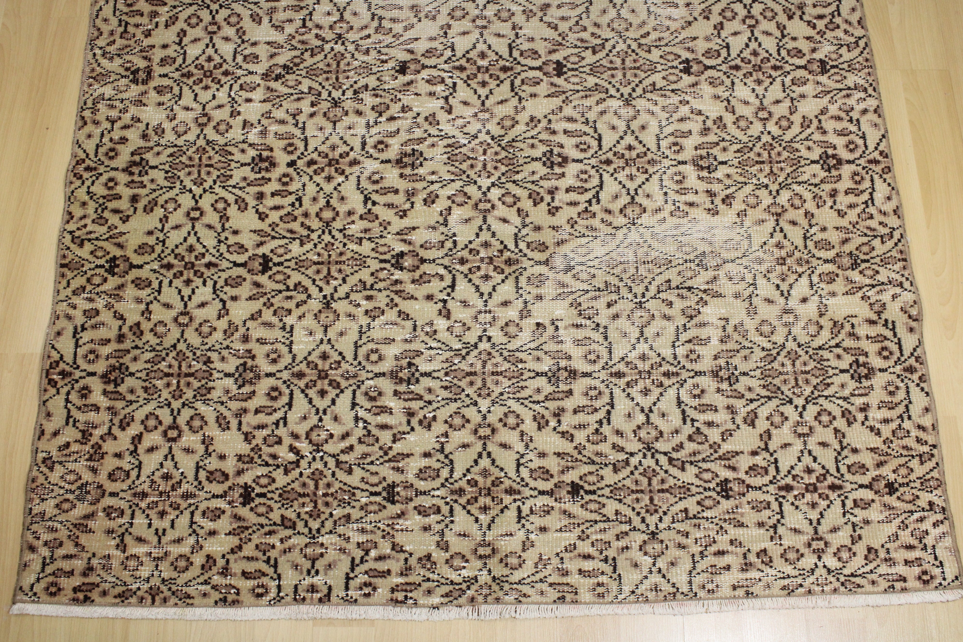 El Dokuma Anadolu Kök Boya Yün Halı