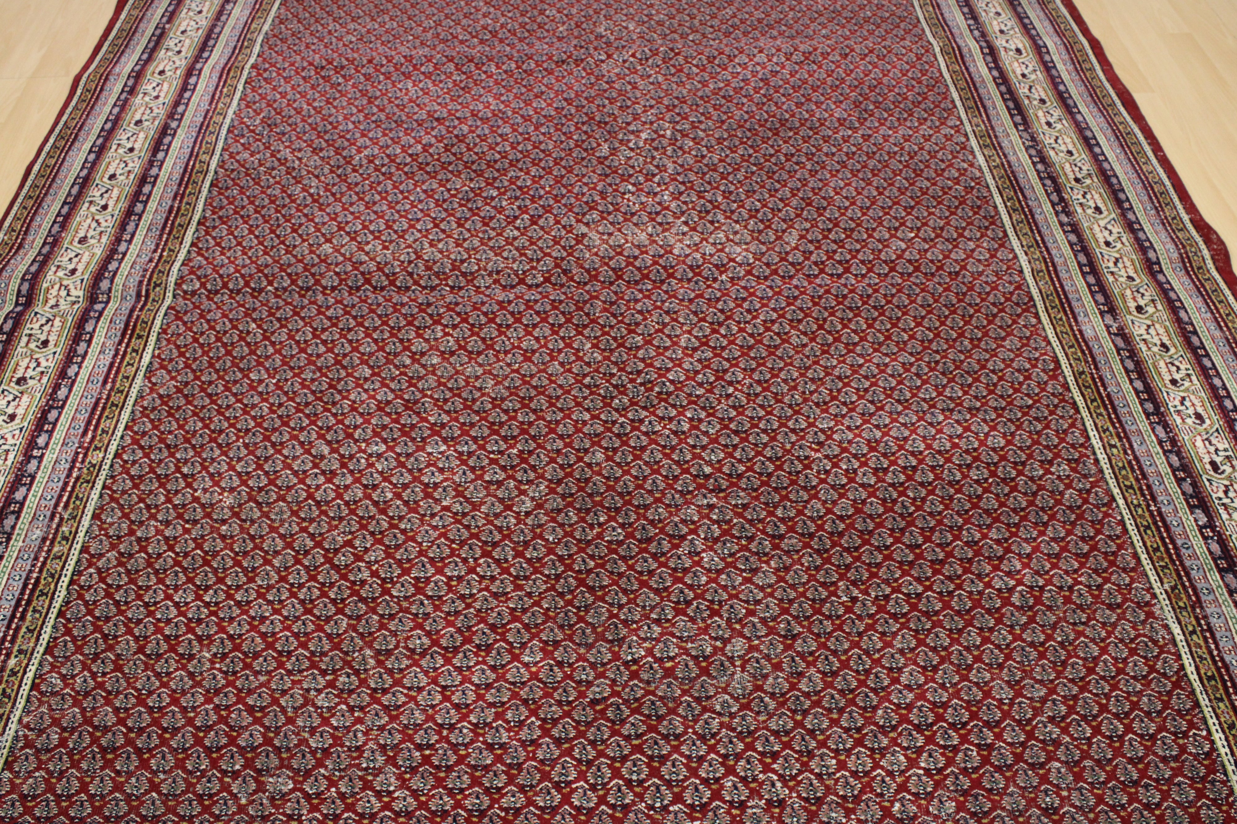 Persian Vintage Hand-Knotted Wool Rug