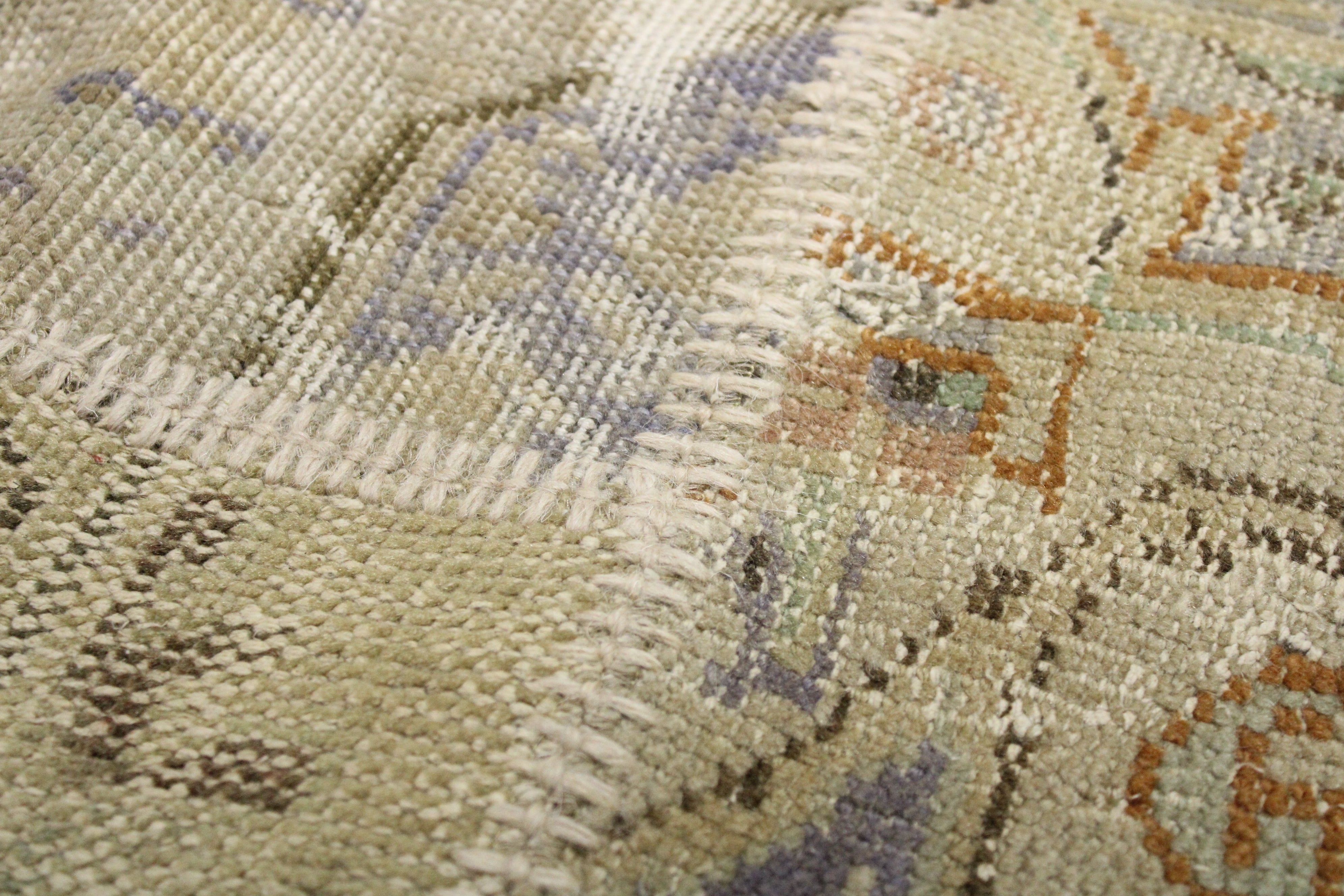 Turkish Patchwork Hand-Knotted Wool Rug