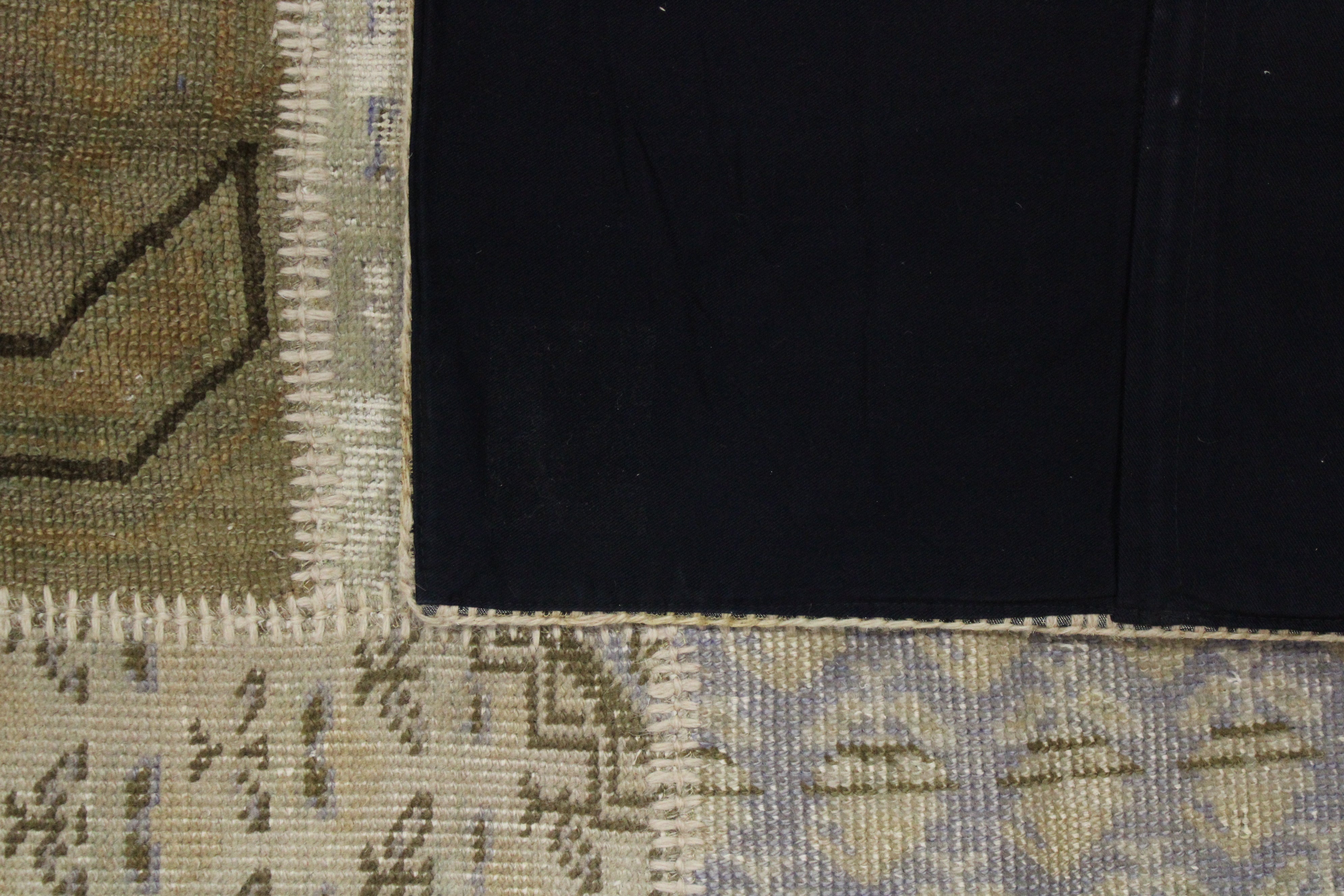 Turkish Patchwork Hand-Knotted Wool Rug