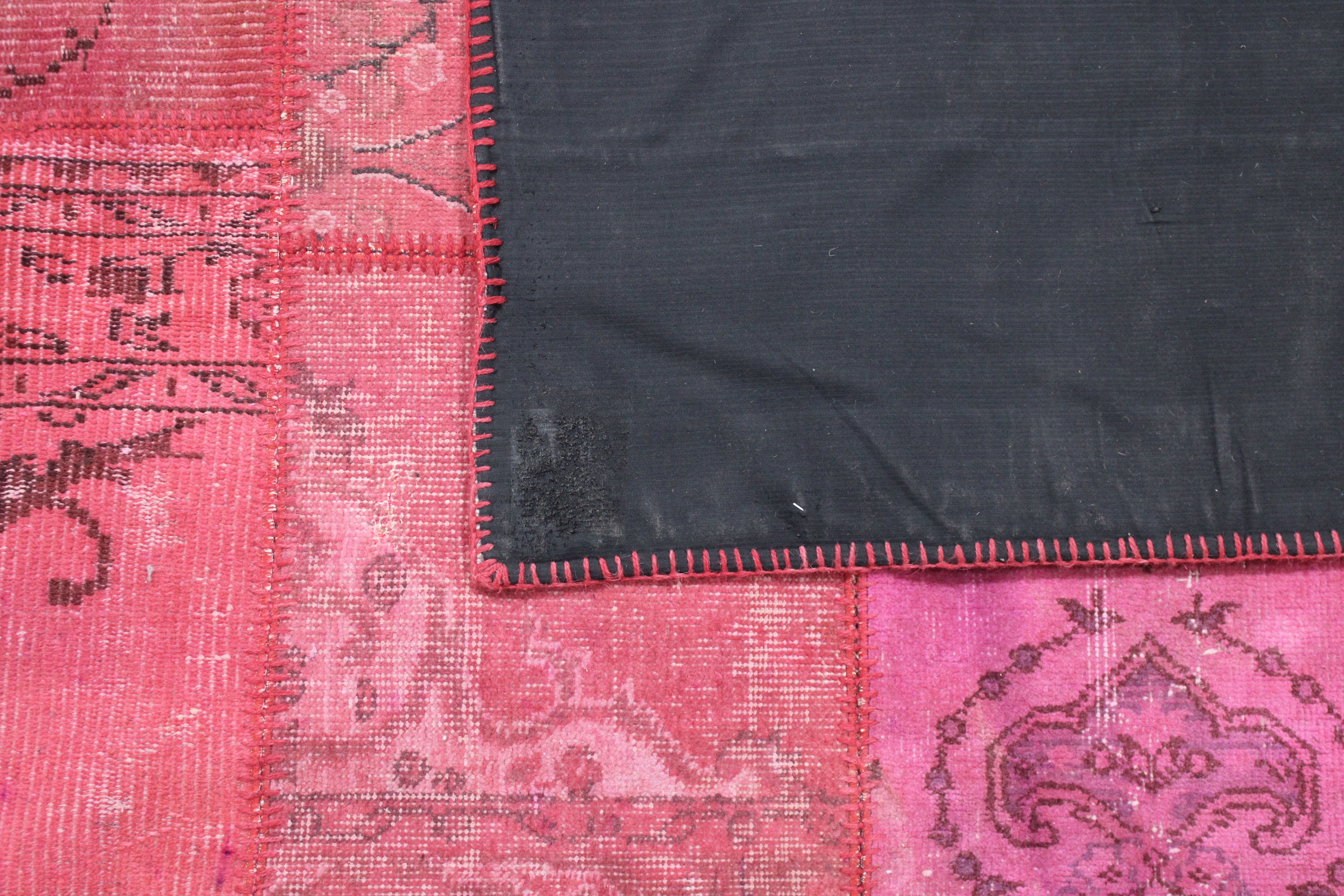 Turkish Patchwork Hand-Knotted Wool Rug