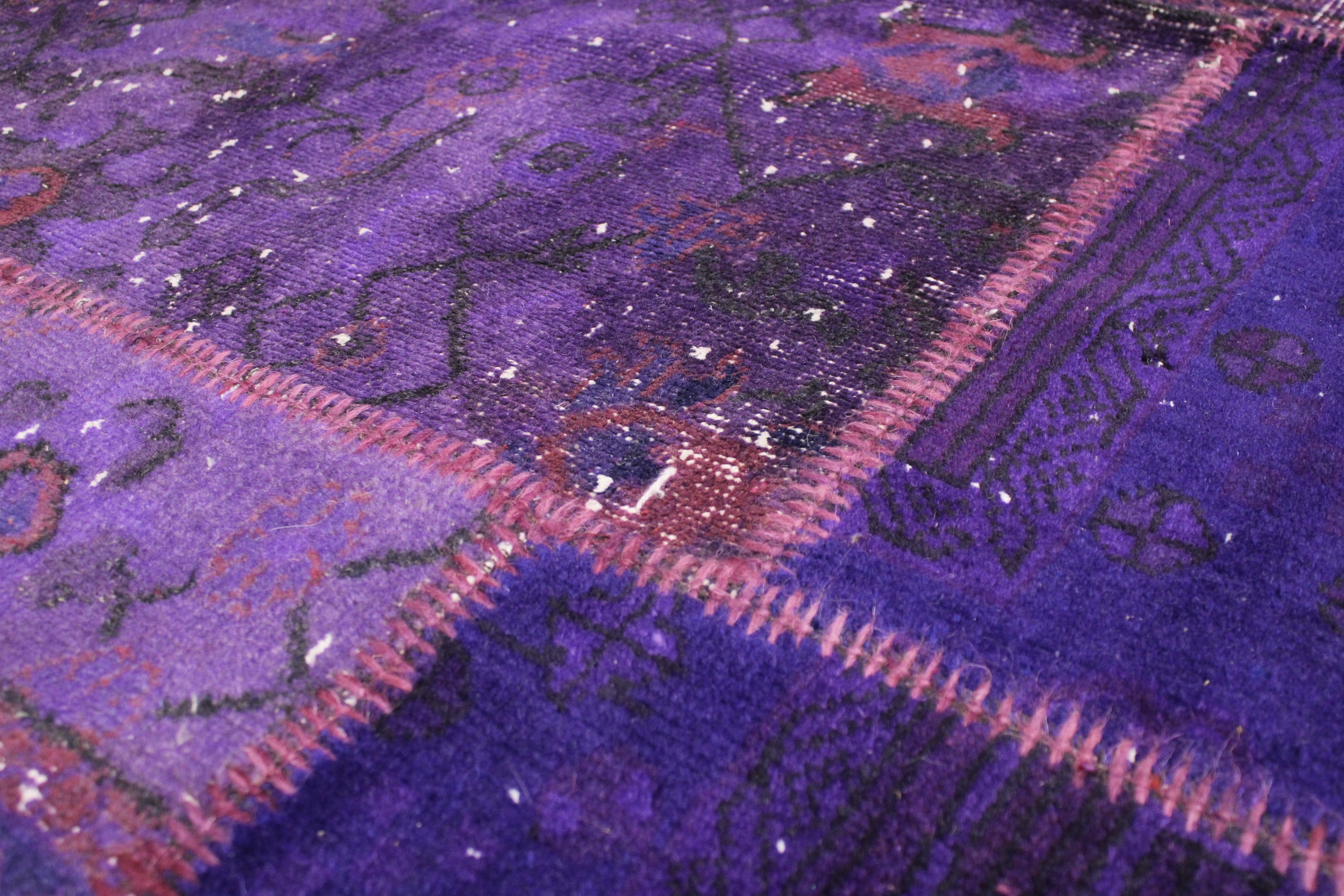 Turkish Patchwork Hand-Knotted Wool Rug