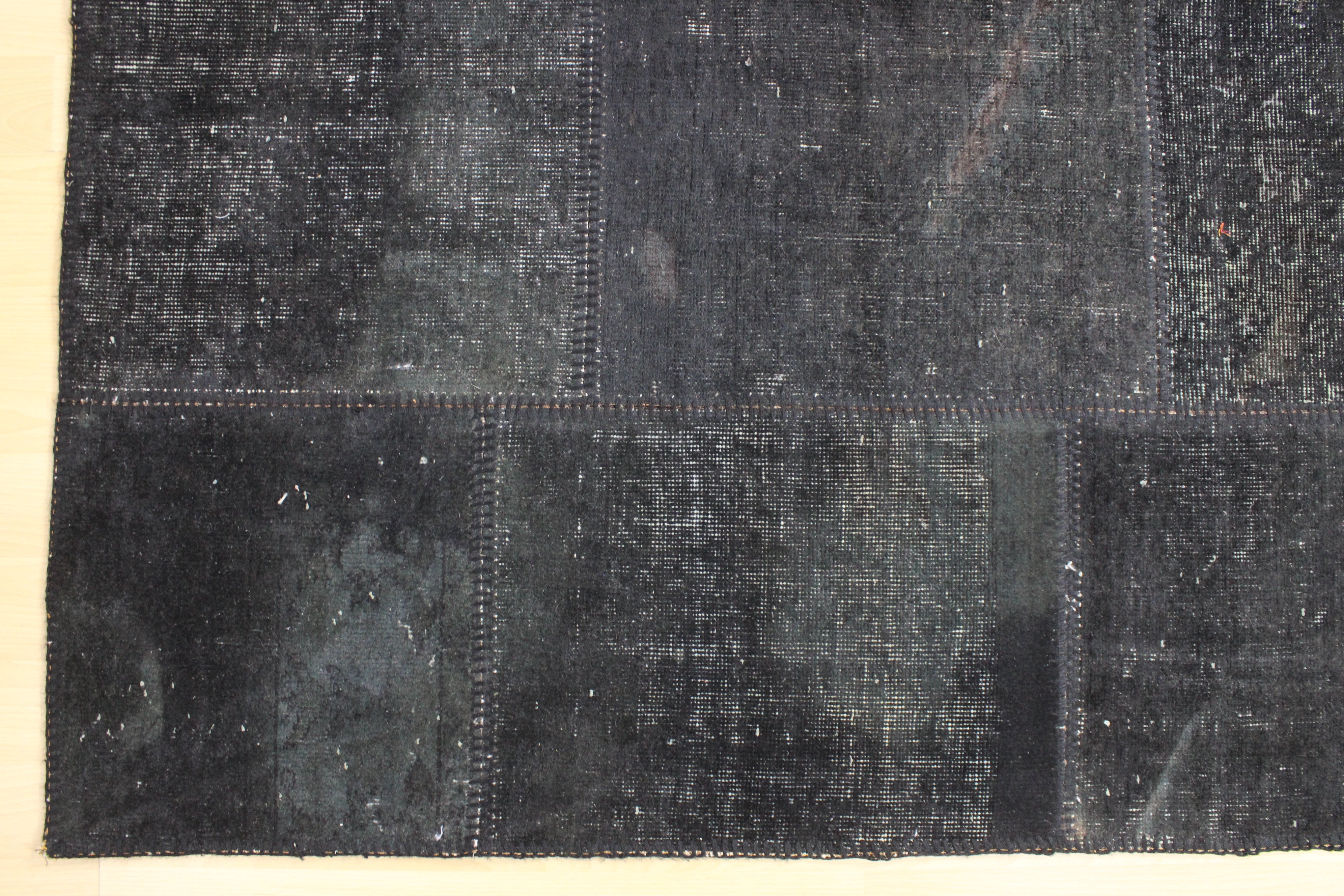 Turkish Patchwork Hand-Knotted Wool Rug