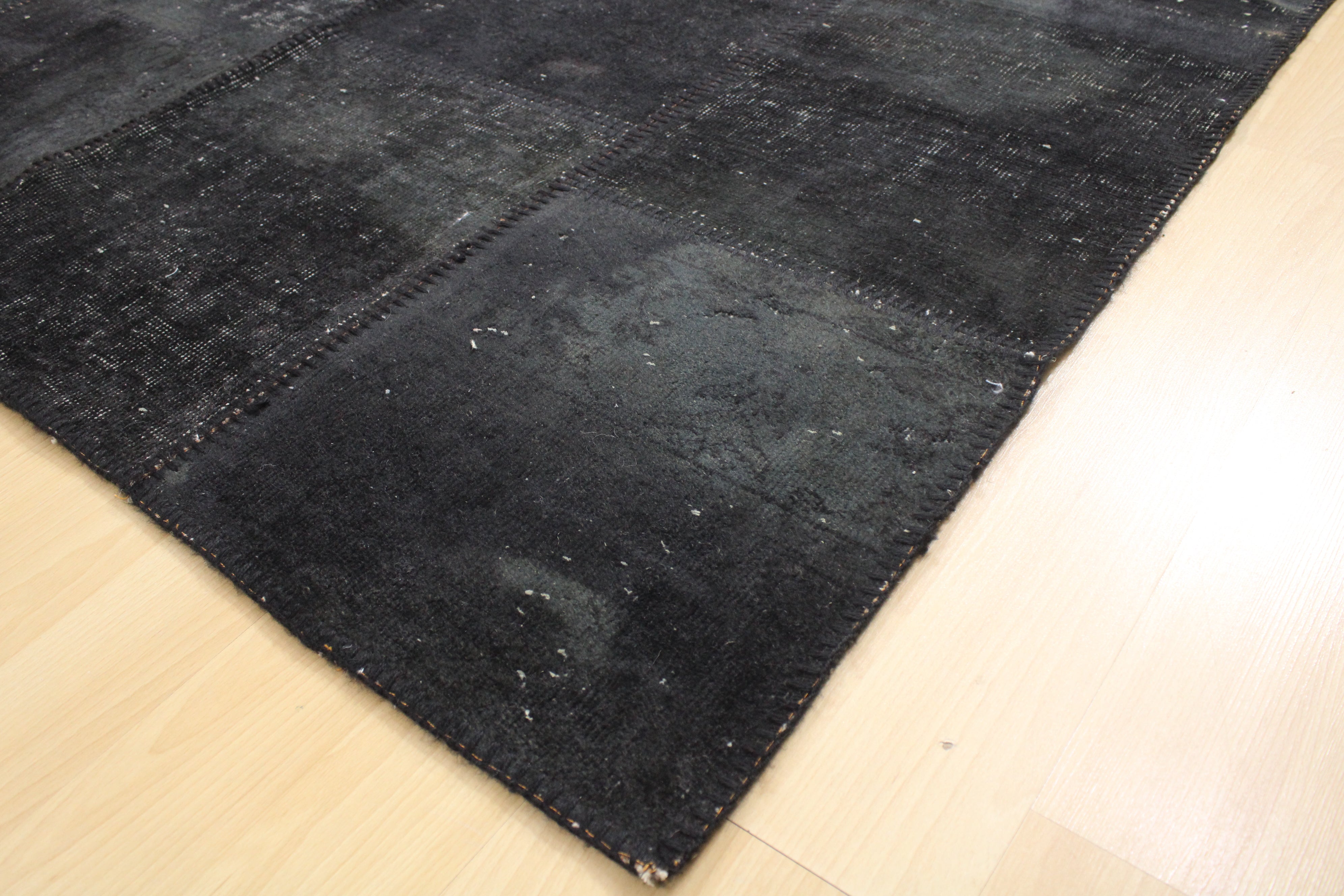 Turkish Patchwork Hand-Knotted Wool Rug