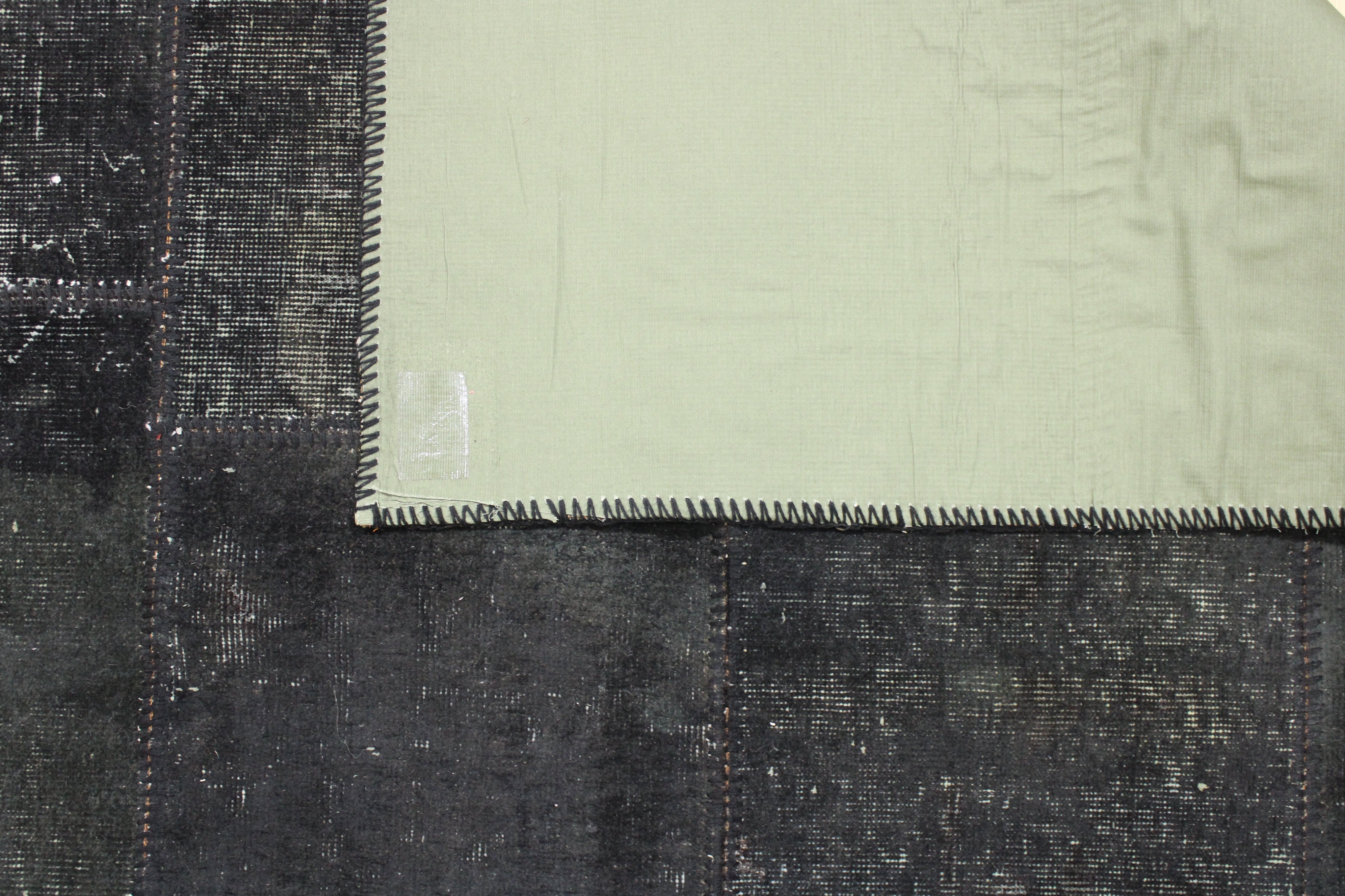 Turkish Patchwork Hand-Knotted Wool Rug