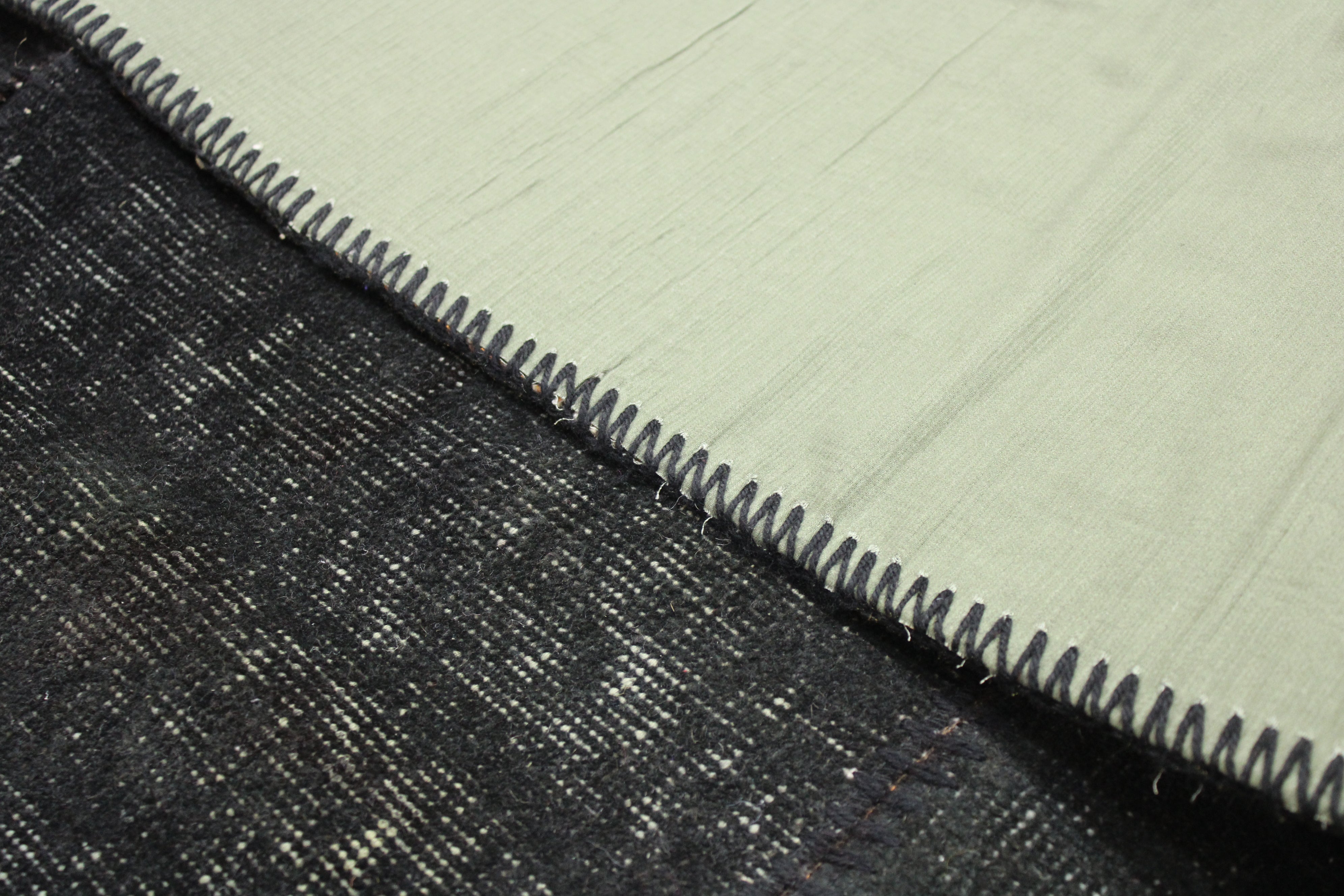 Turkish Patchwork Hand-Knotted Wool Rug