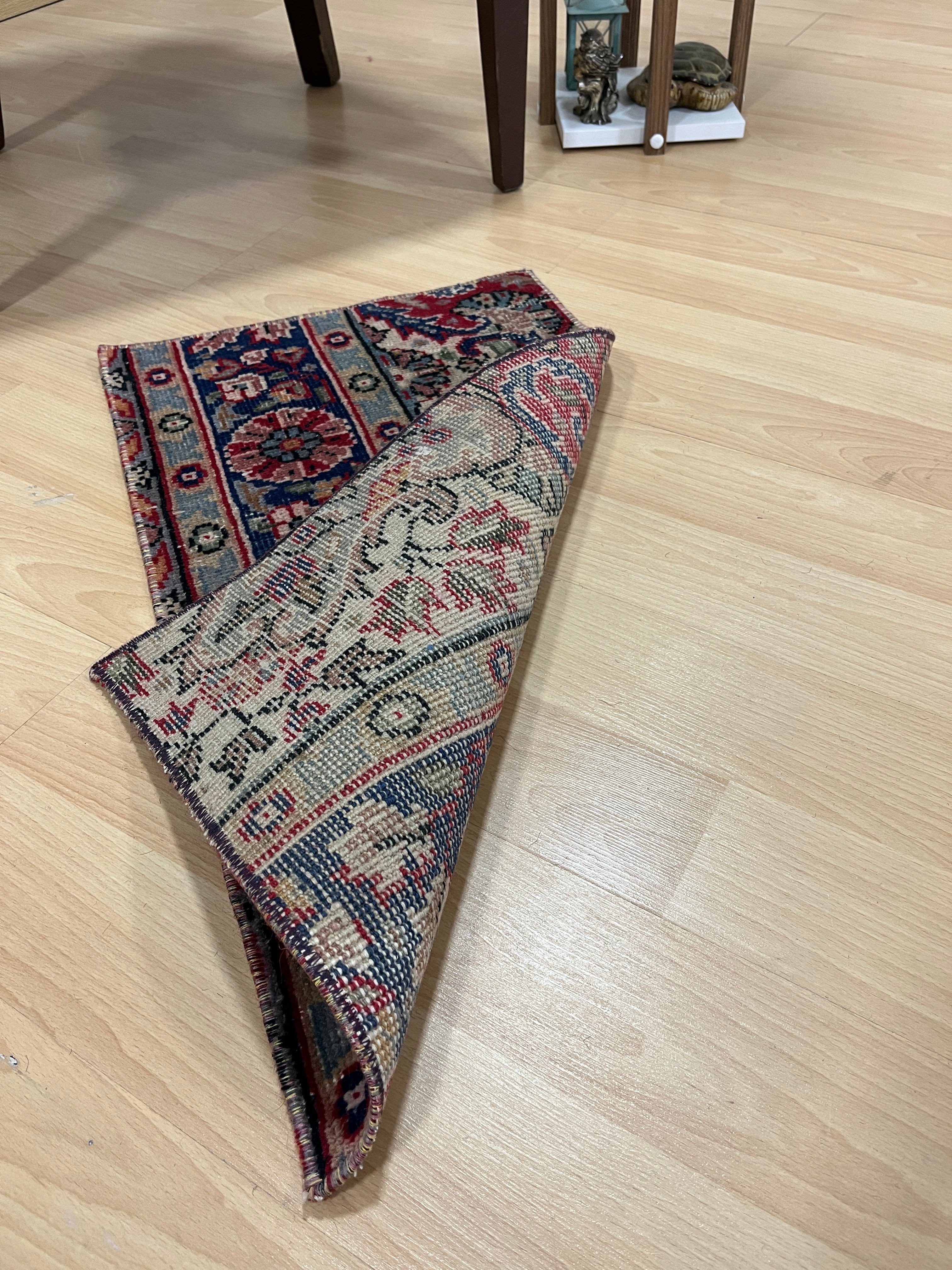 Turkish Vintage Hand-Knotted Wool Rug