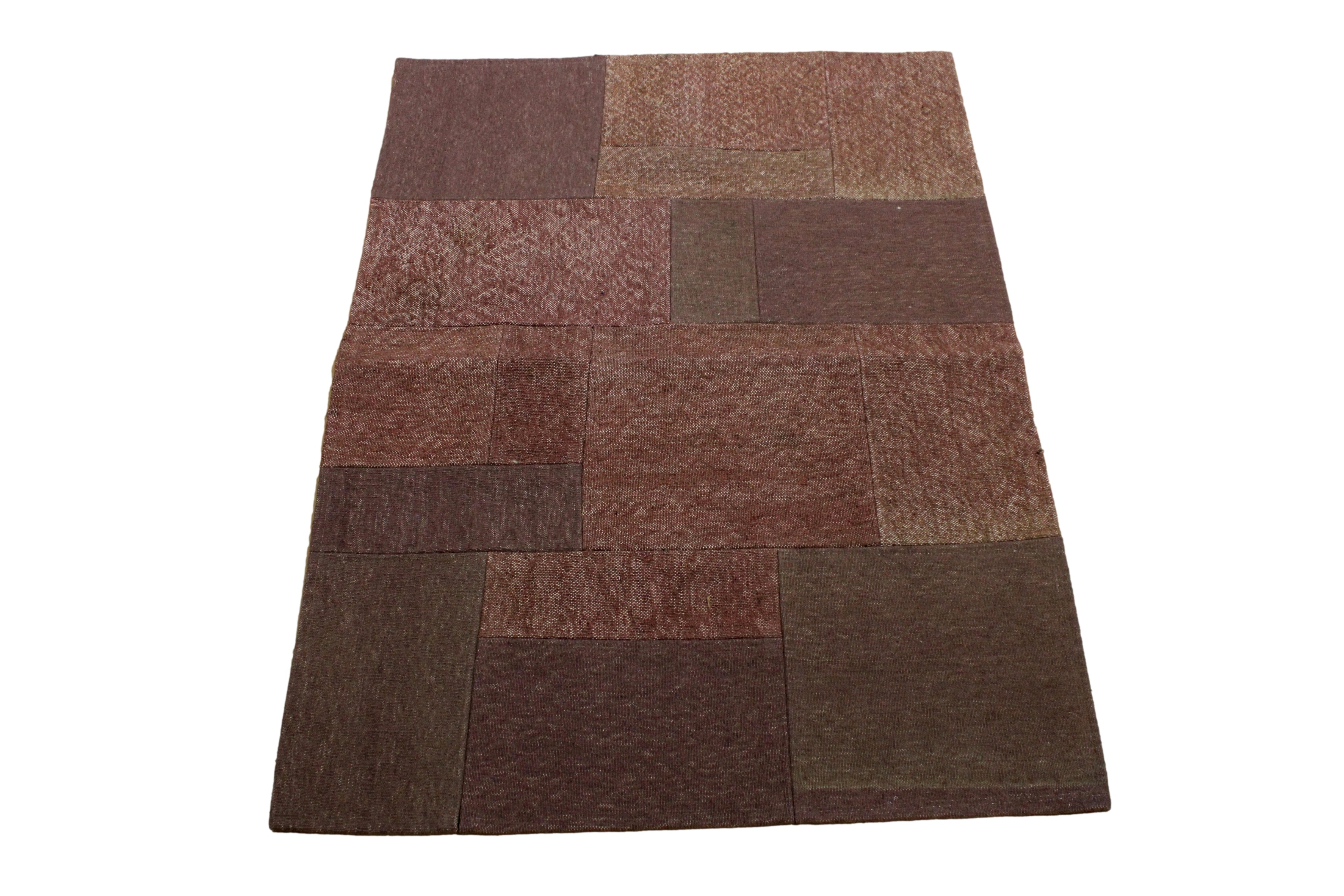 Turkish Patchwork Hand-Knotted Wool Rug