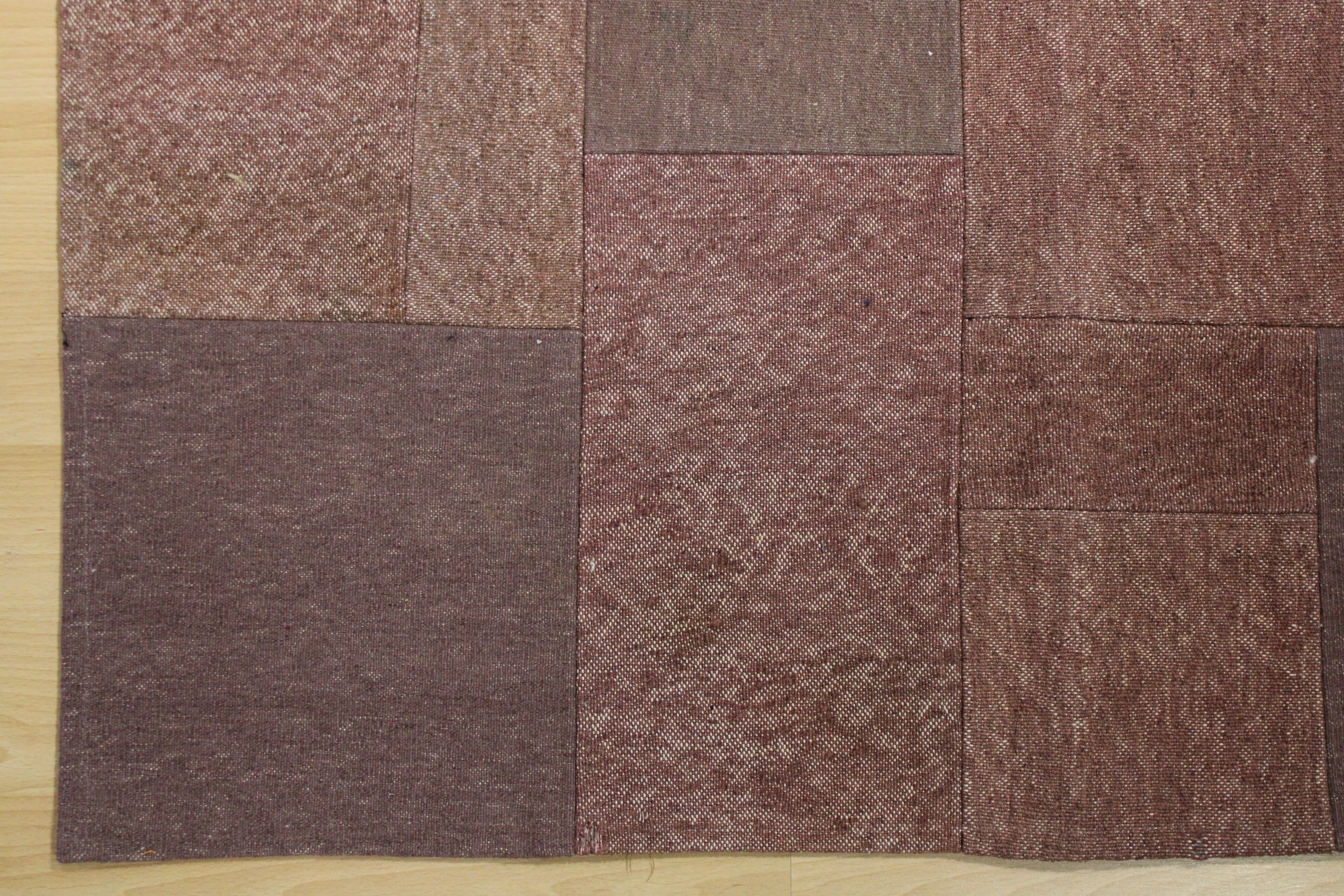 Turkish Patchwork Hand-Knotted Wool Rug