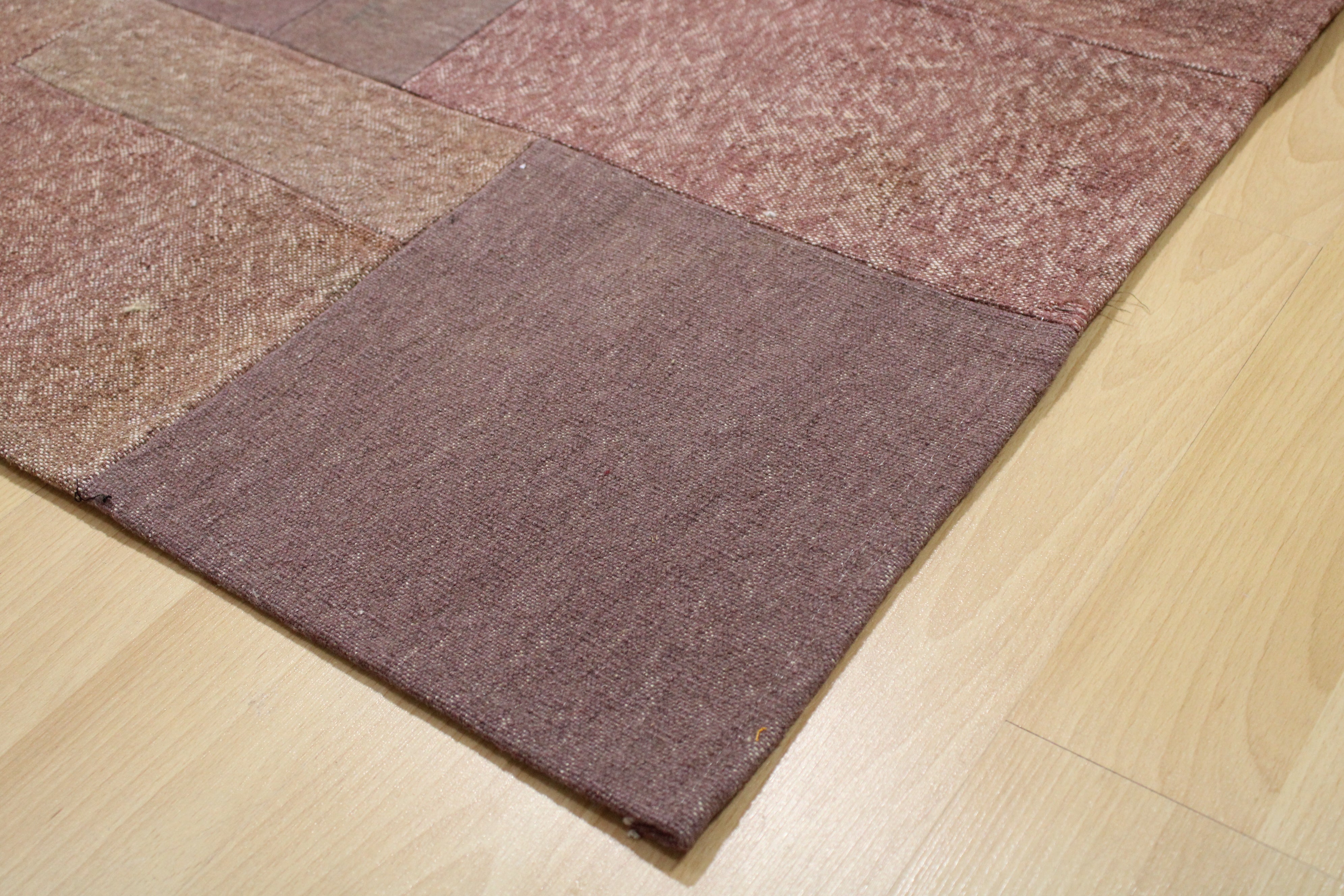 Turkish Patchwork Hand-Knotted Wool Rug