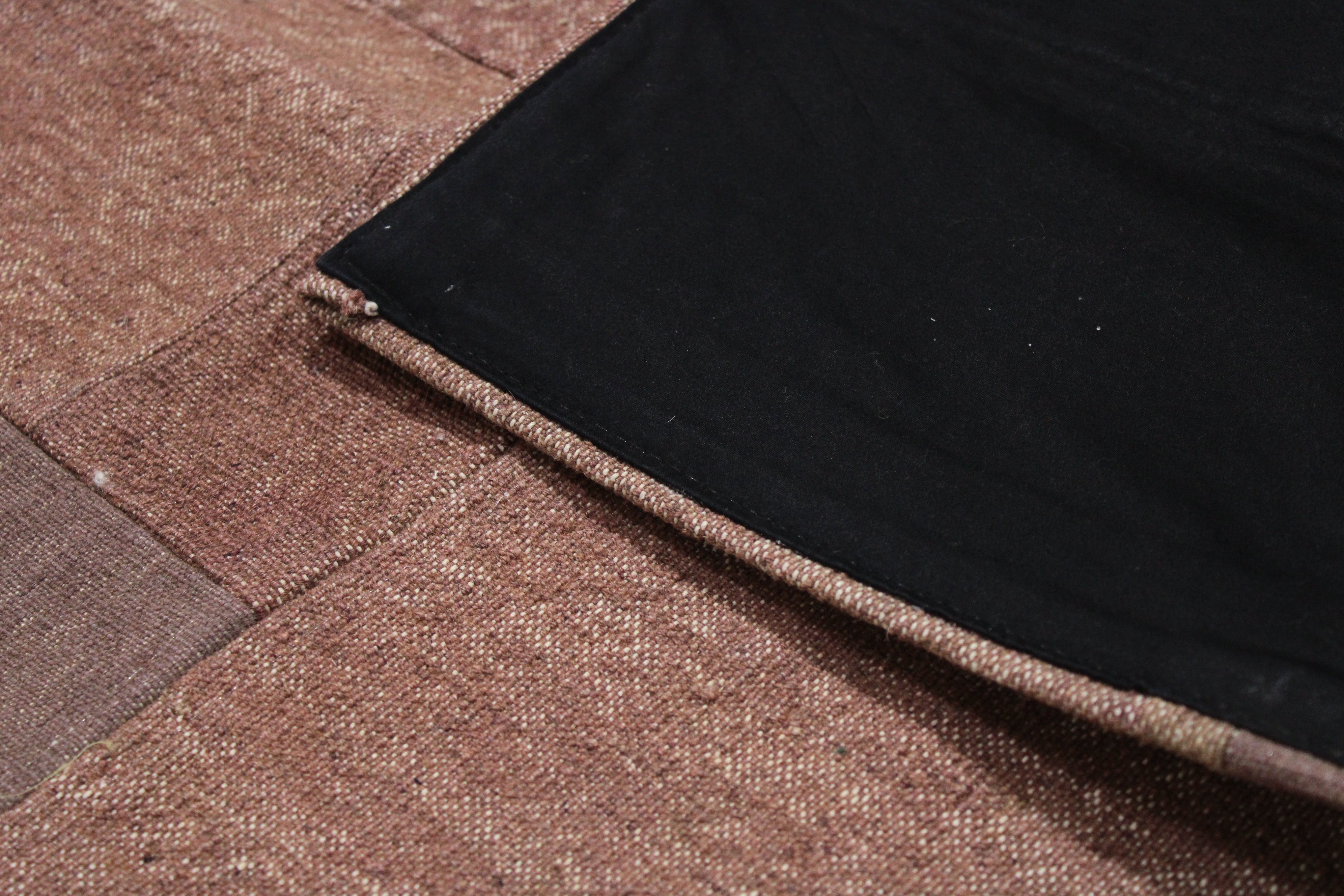 Turkish Patchwork Hand-Knotted Wool Rug