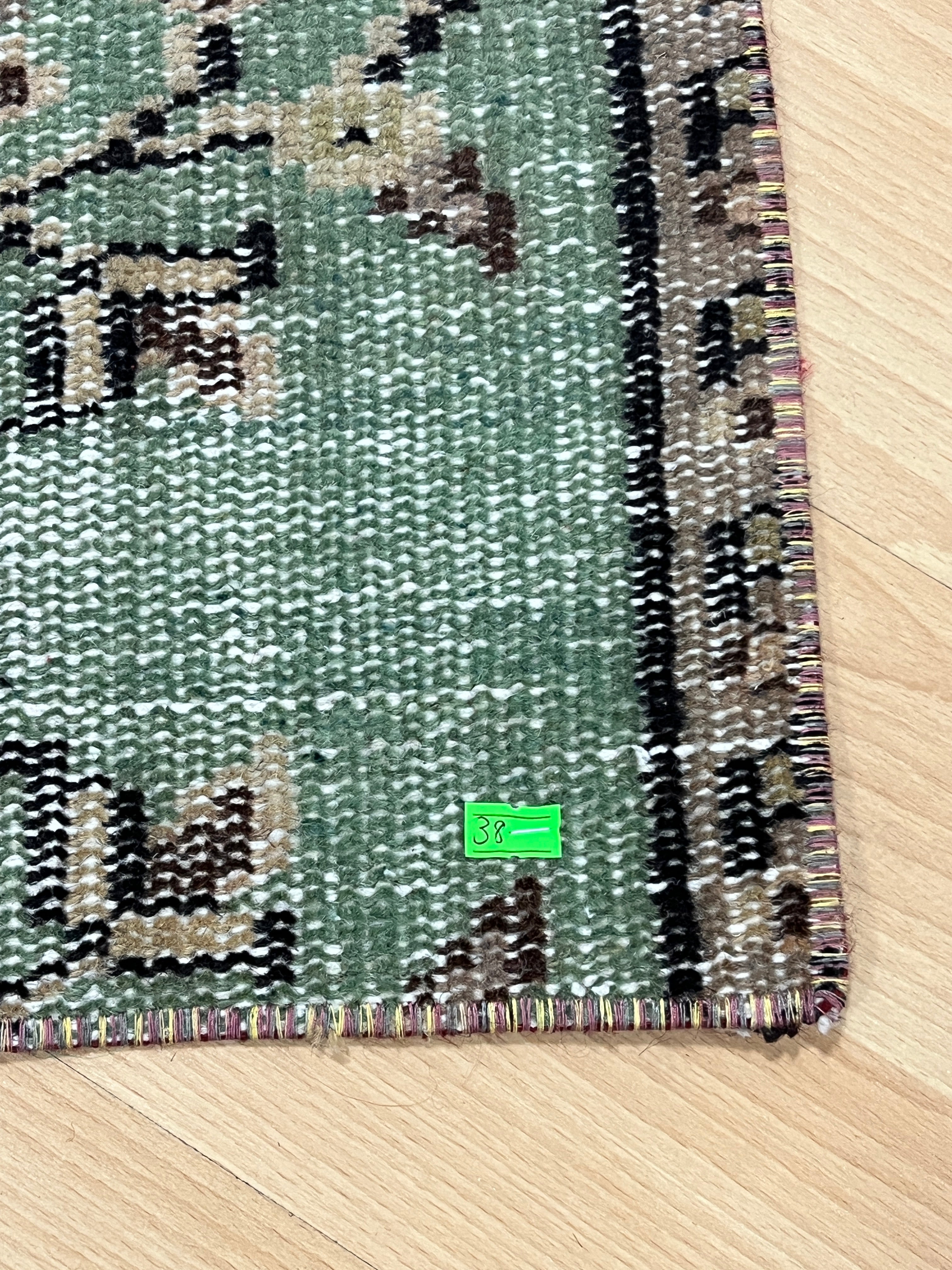 Turkish Vintage Hand-Knotted Wool Rug