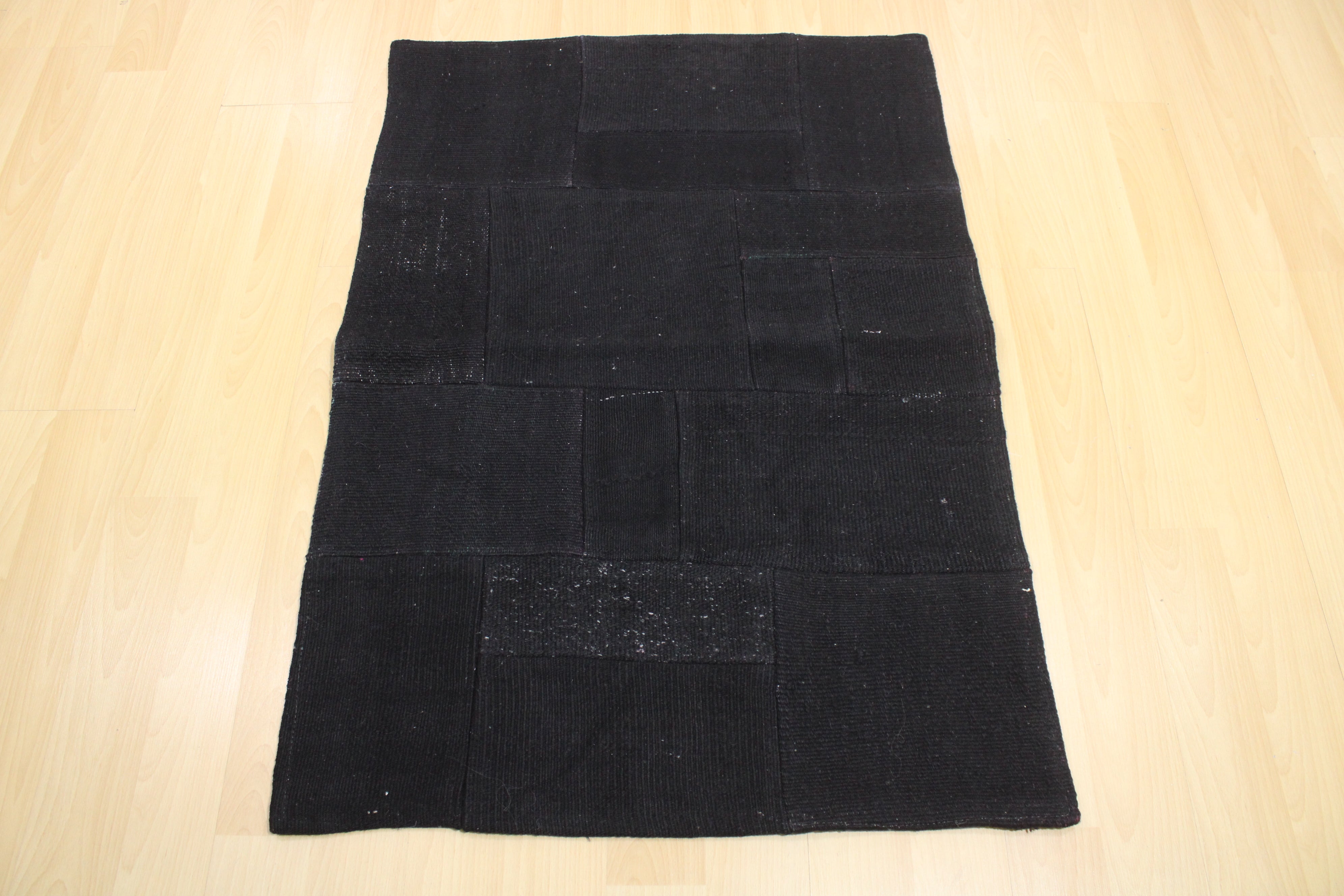 Turkish Patchwork Hand-Knotted Wool Rug