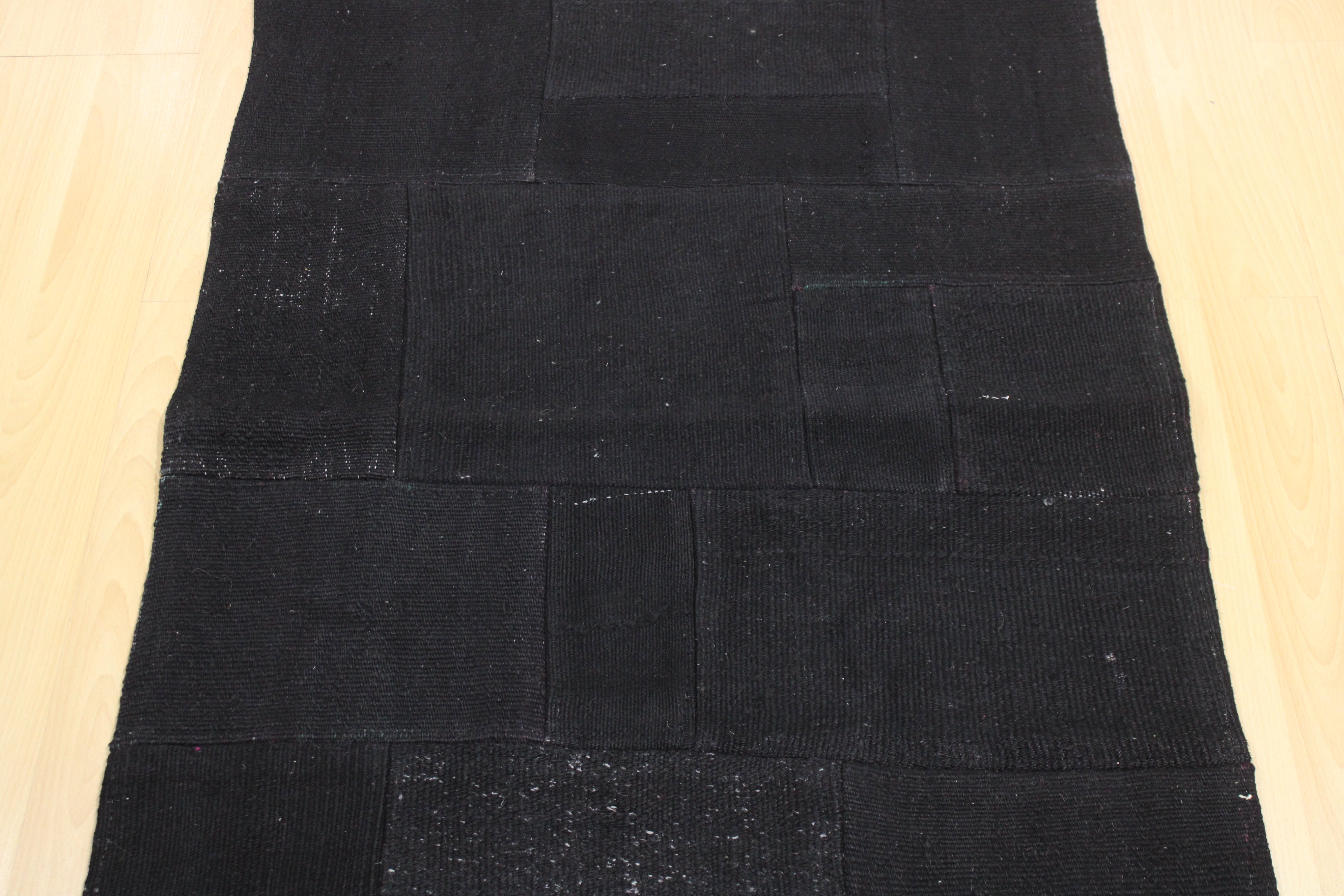 Turkish Patchwork Hand-Knotted Wool Rug