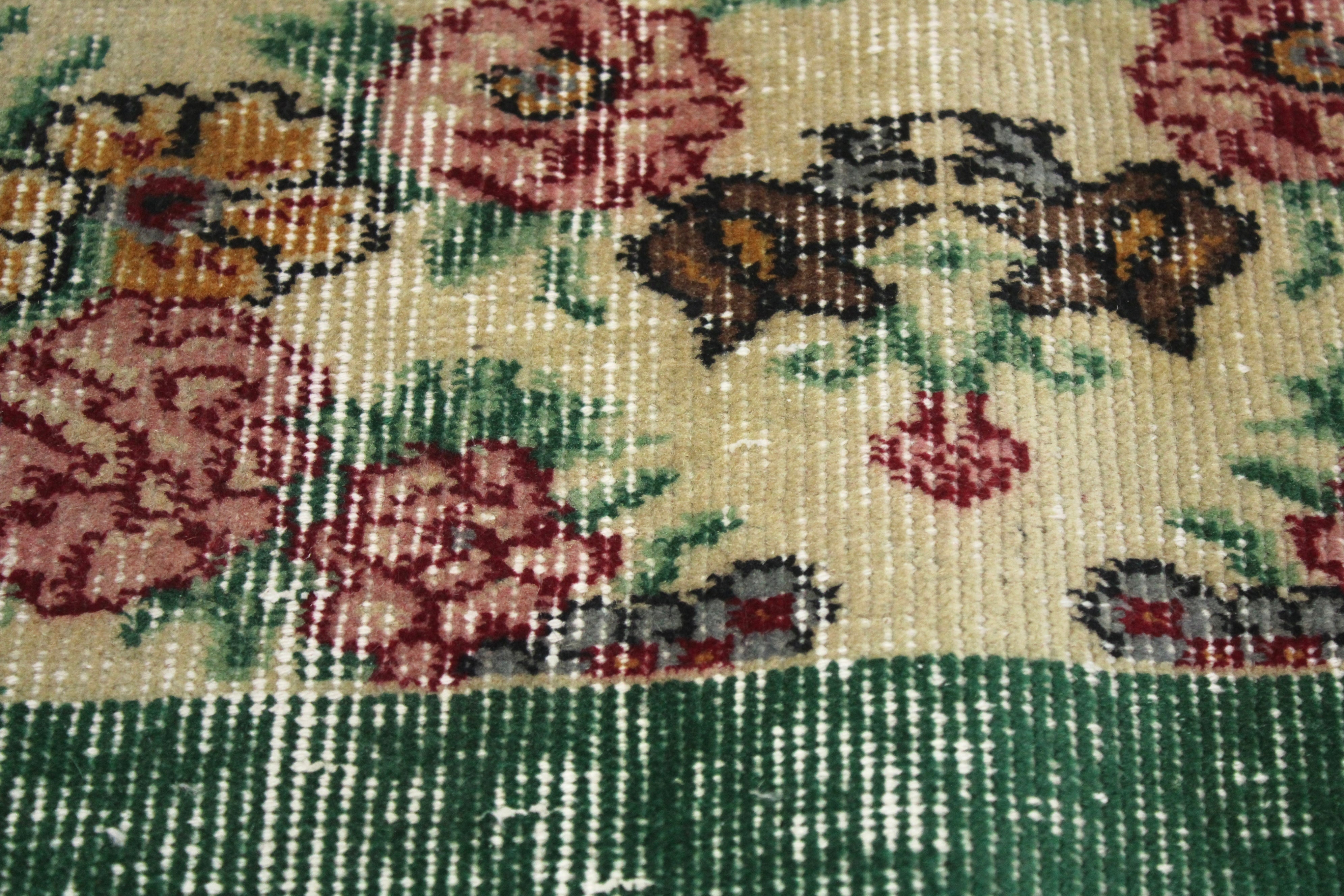 Turkish Vintage Hand-Knotted Wool Rug