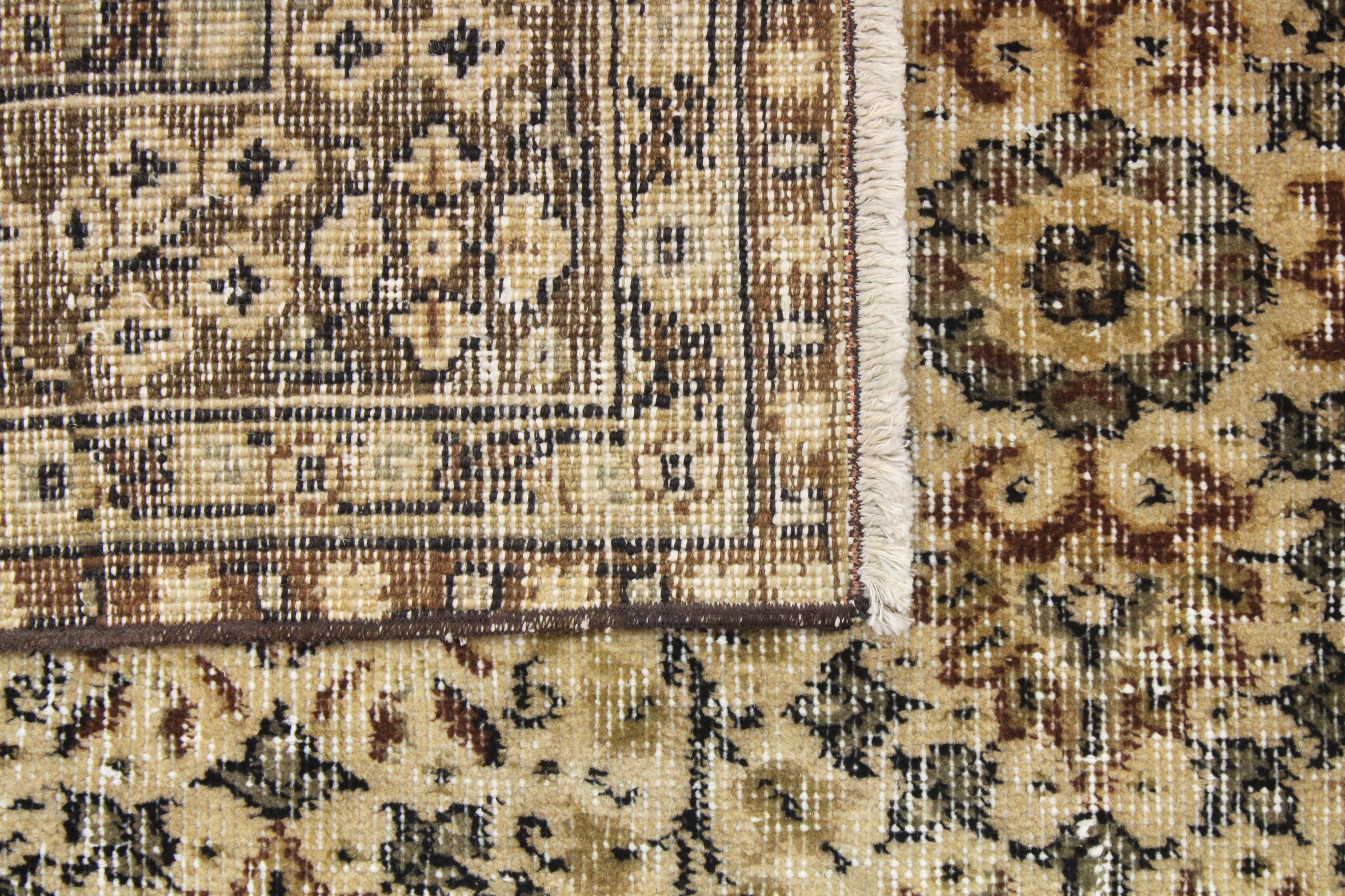 Turkish Vintage Hand-Knotted Wool Rug