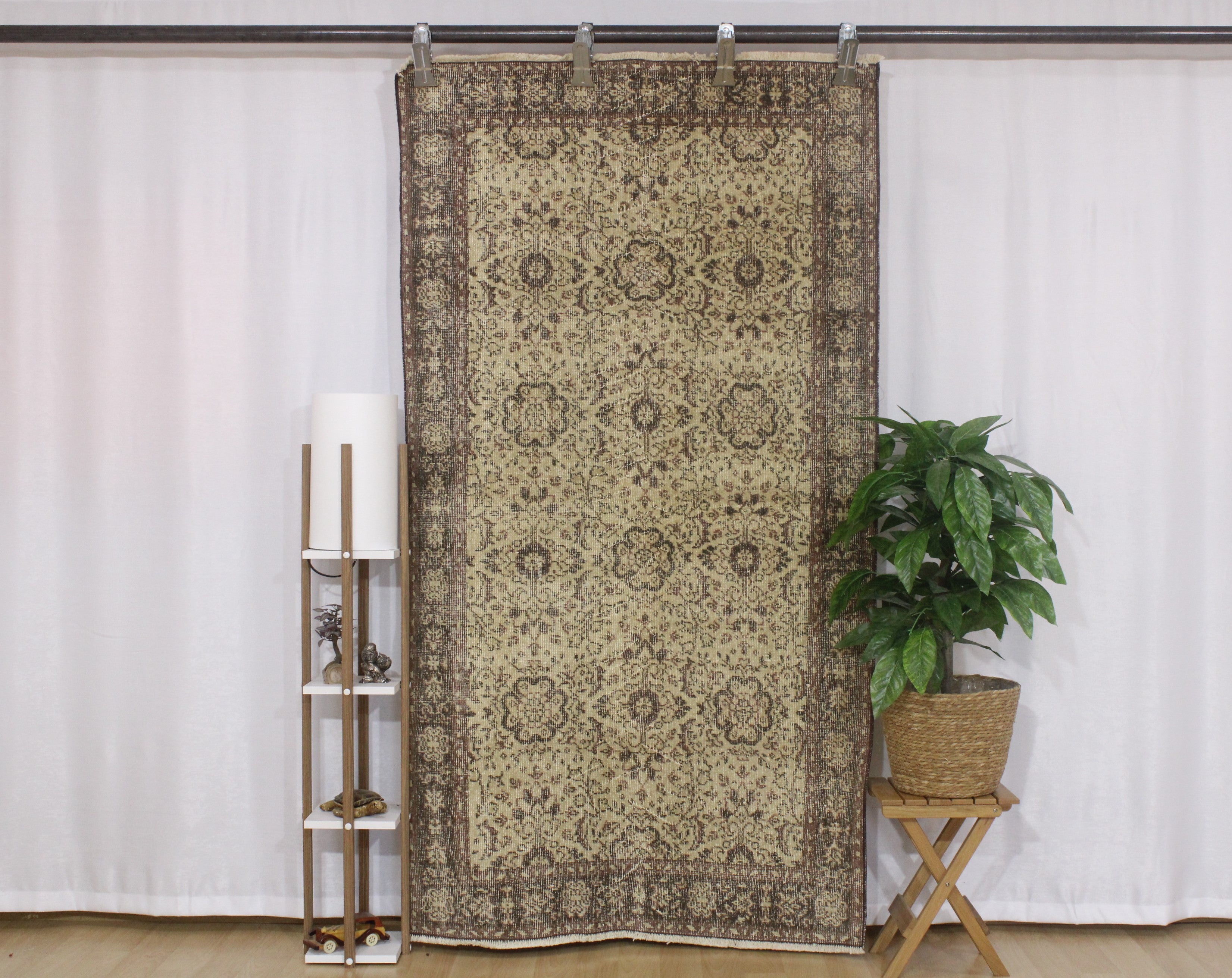 El Dokuma Anadolu Kök Boya Yün Halı