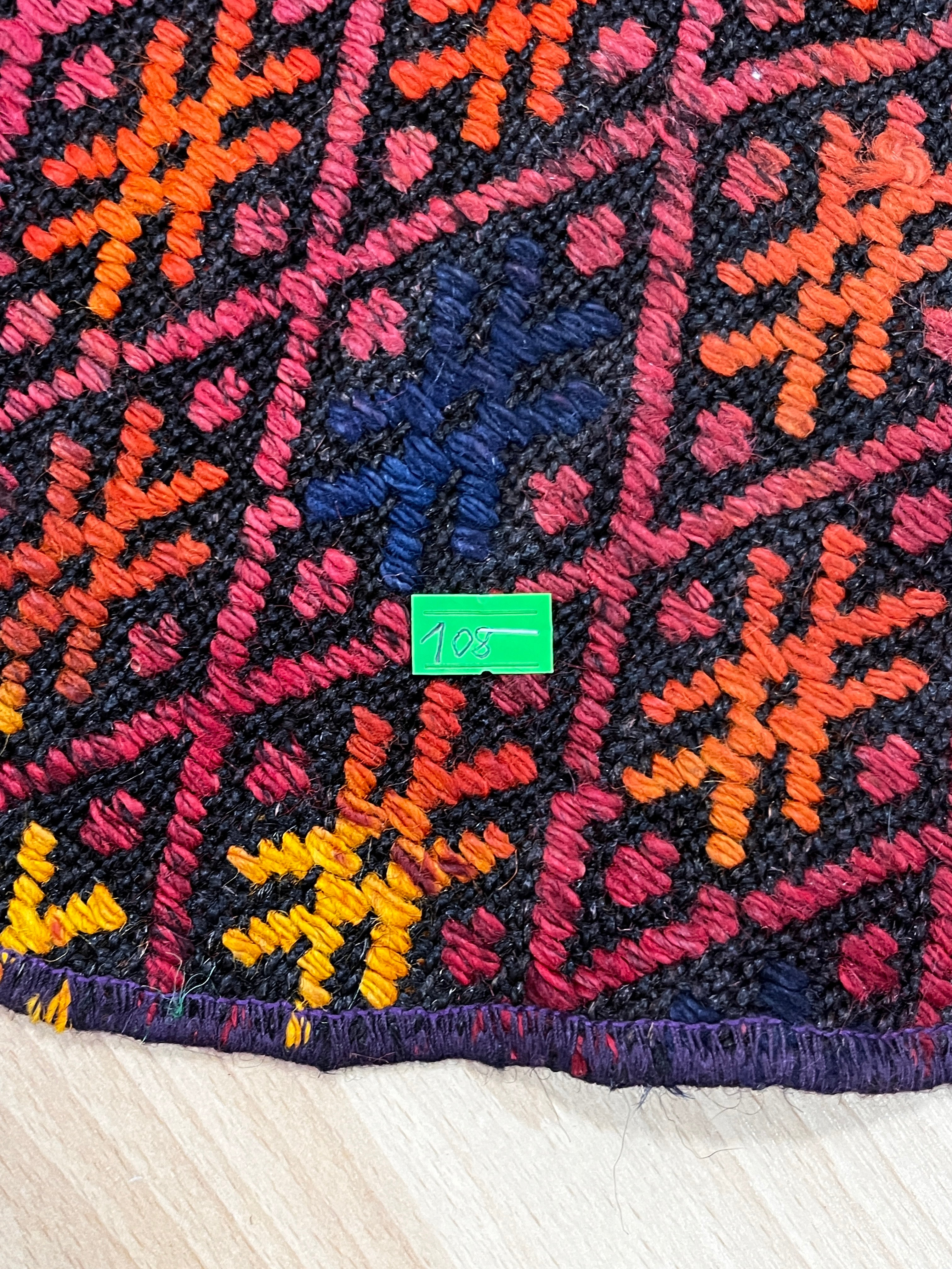 Authentic Handwoven Turkish Round Kilim